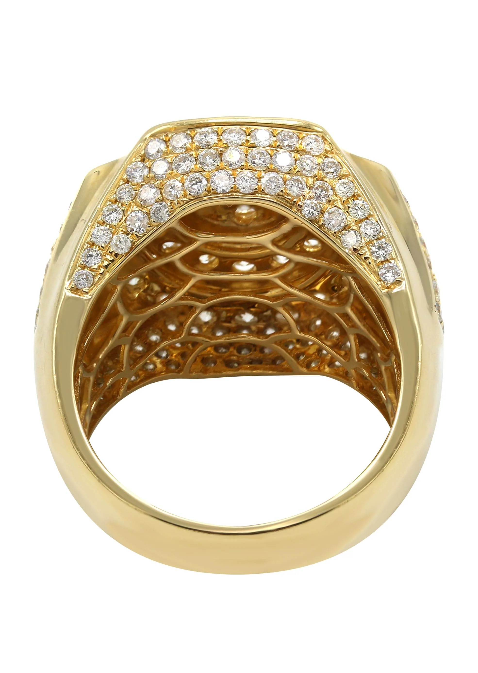 Mens Diamond Ring | 4.08 Carats | 17.1 Grams | 14K Yellow Gold - Image 3