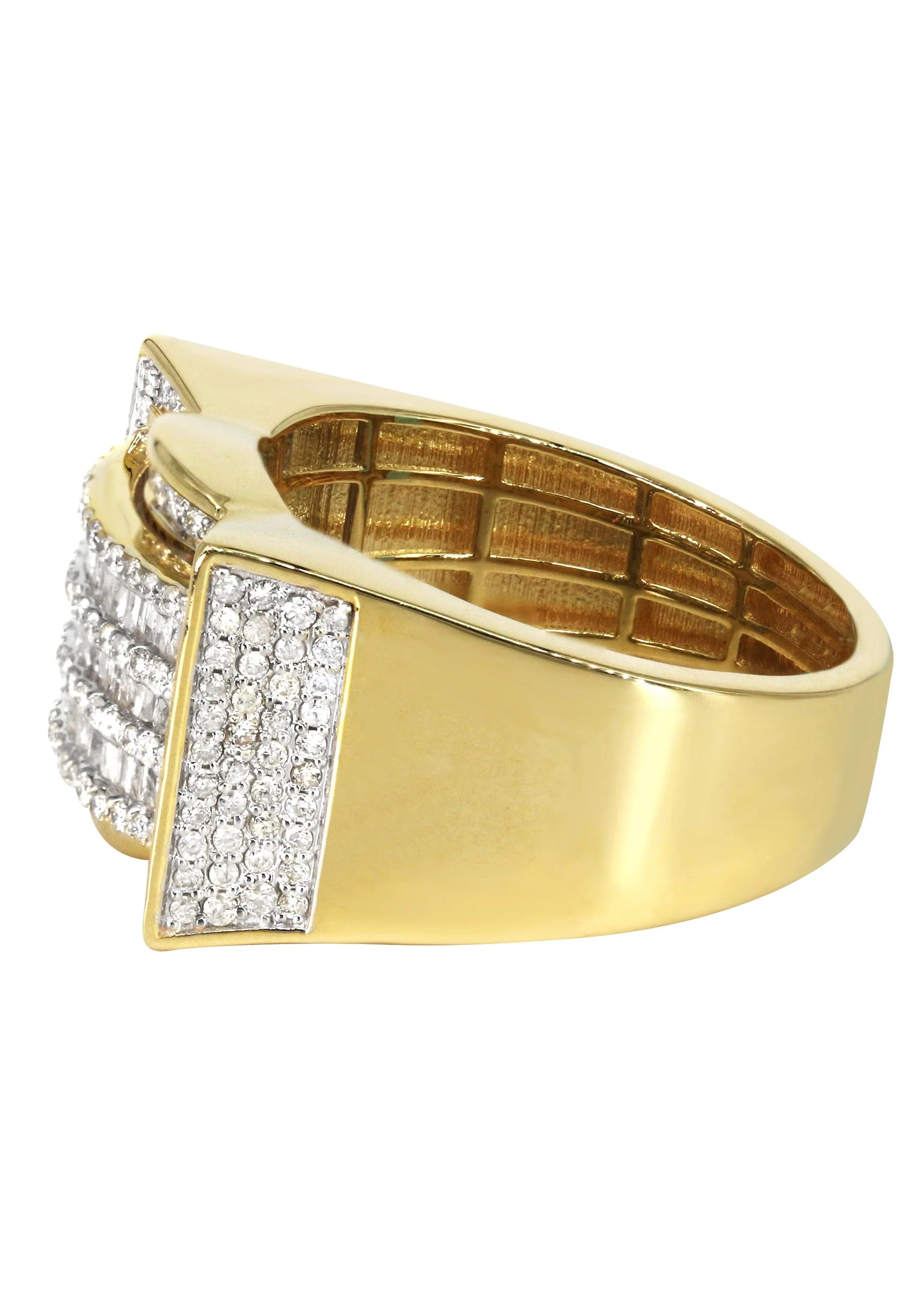 Mens Baguette Diamond Pinky Ring  | 1.78 Carats | 8.5 Grams - Image 2