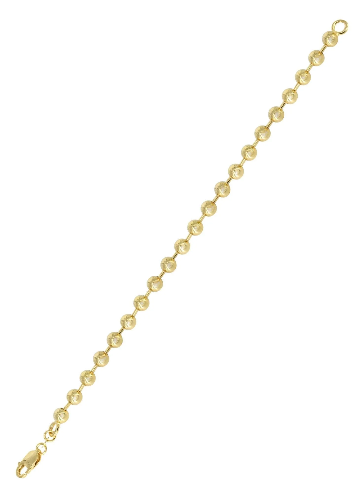 Mens Dog Tag Bracelet 10K/14K Yellow Gold - Image 3