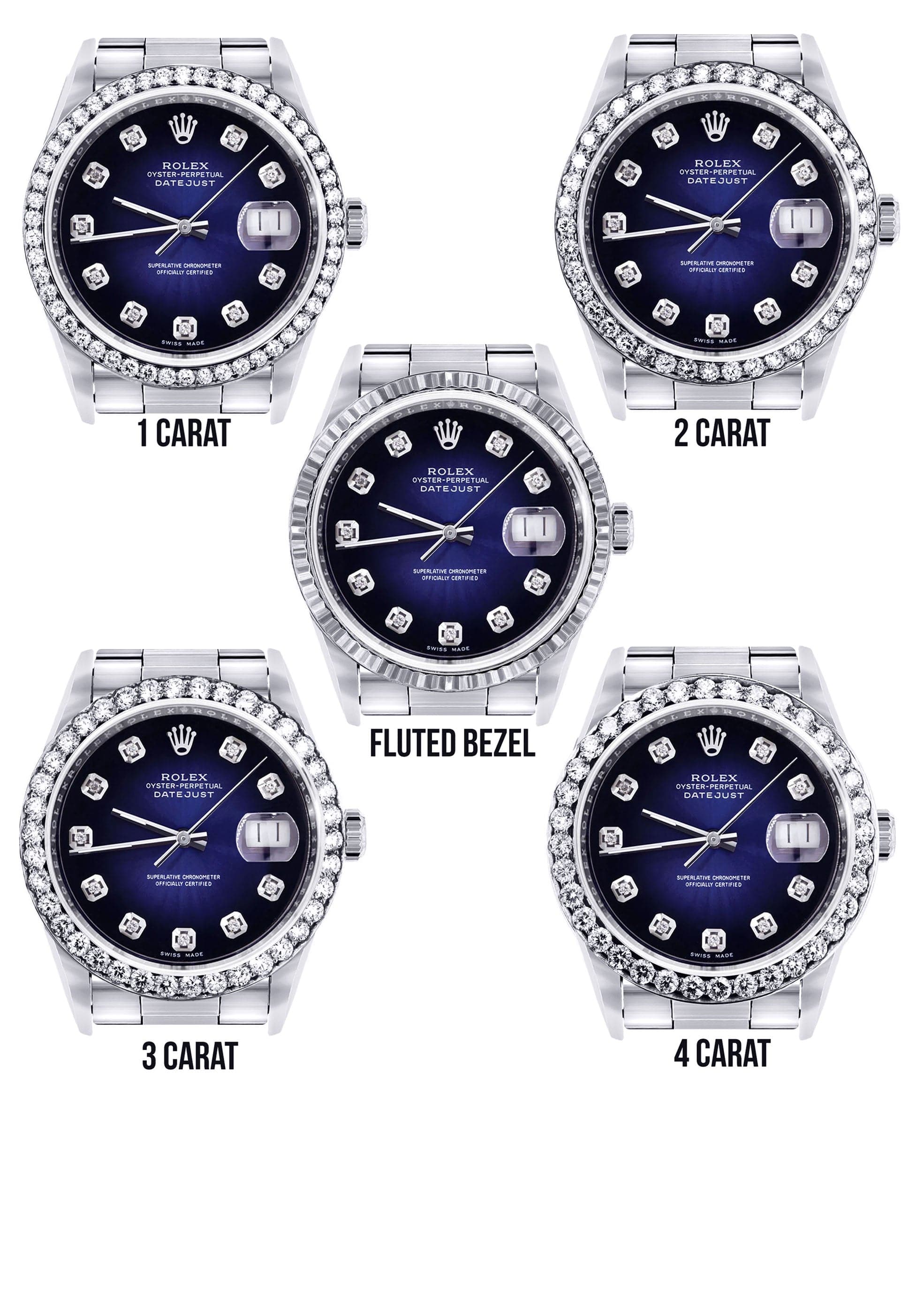 Mens Rolex Datejust Watch 16200 | 36Mm | Blue Dial | Oyster Band - Image 3