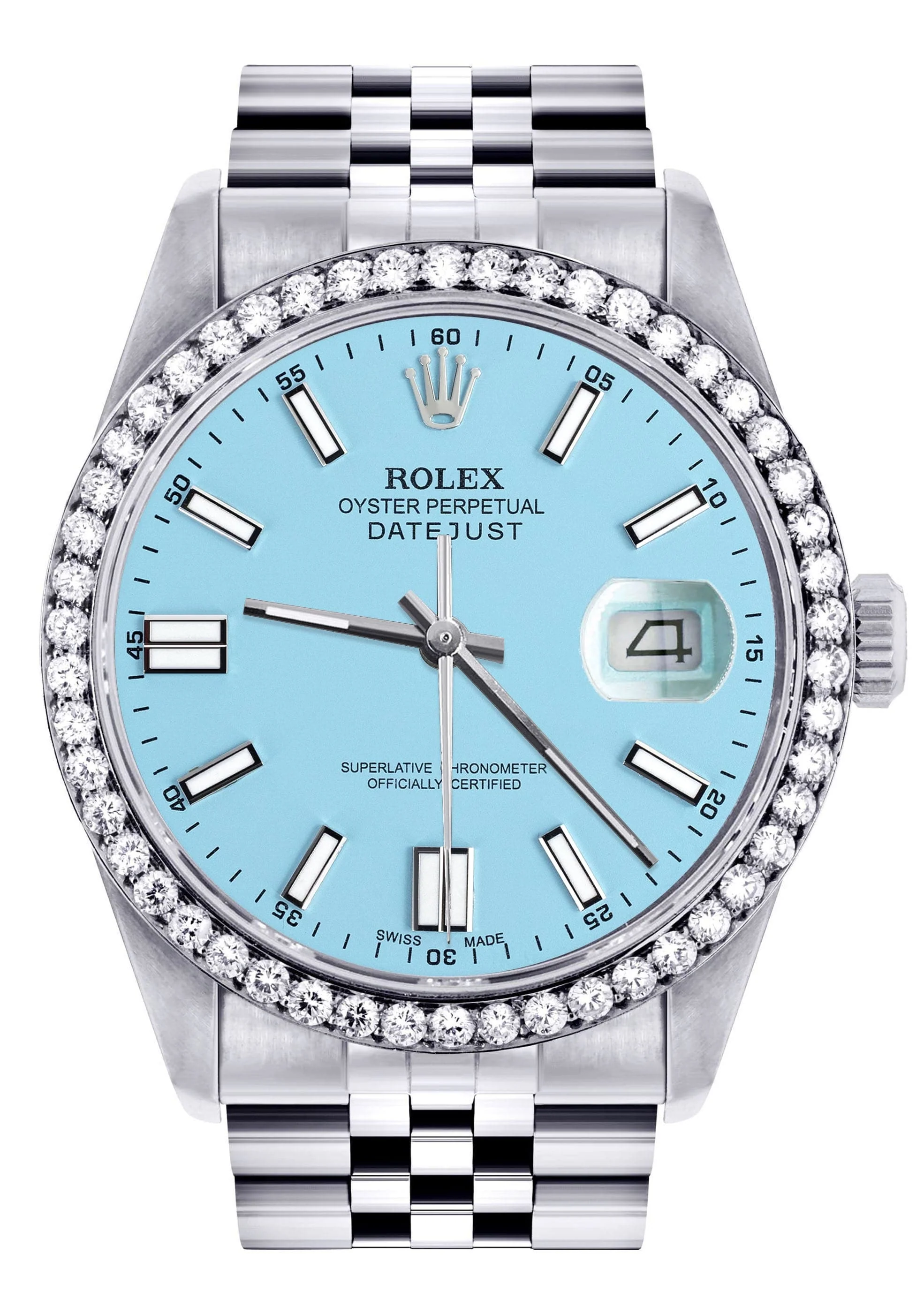 Mens Rolex Datejust Watch 16200 | 36Mm | Tiffany Blue Dial | Jubilee Band