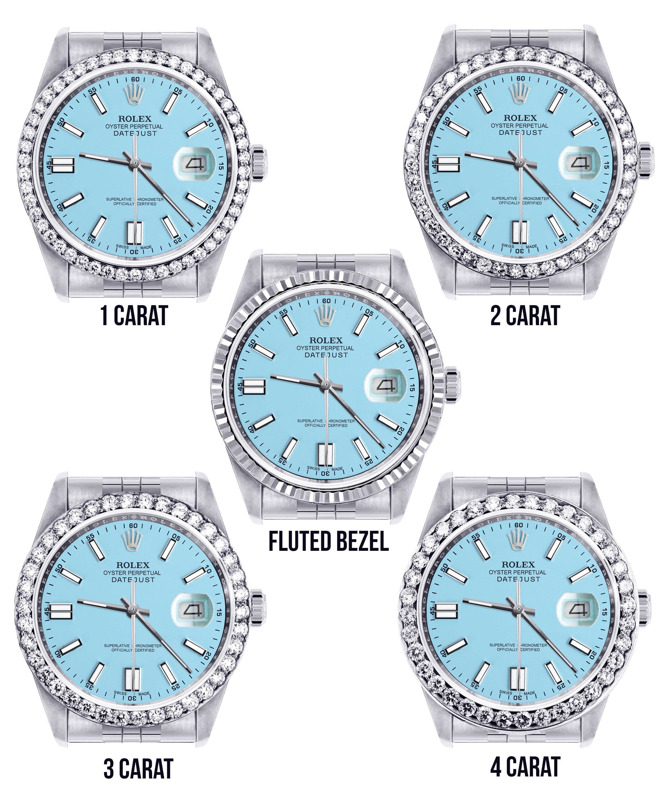 Mens Rolex Datejust Watch 16200 | 36Mm | Tiffany Blue Dial | Jubilee Band - Image 4