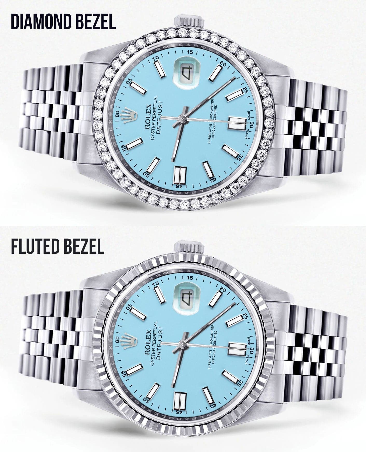 Mens Rolex Datejust Watch 16200 | 36Mm | Tiffany Blue Dial | Jubilee Band - Image 5
