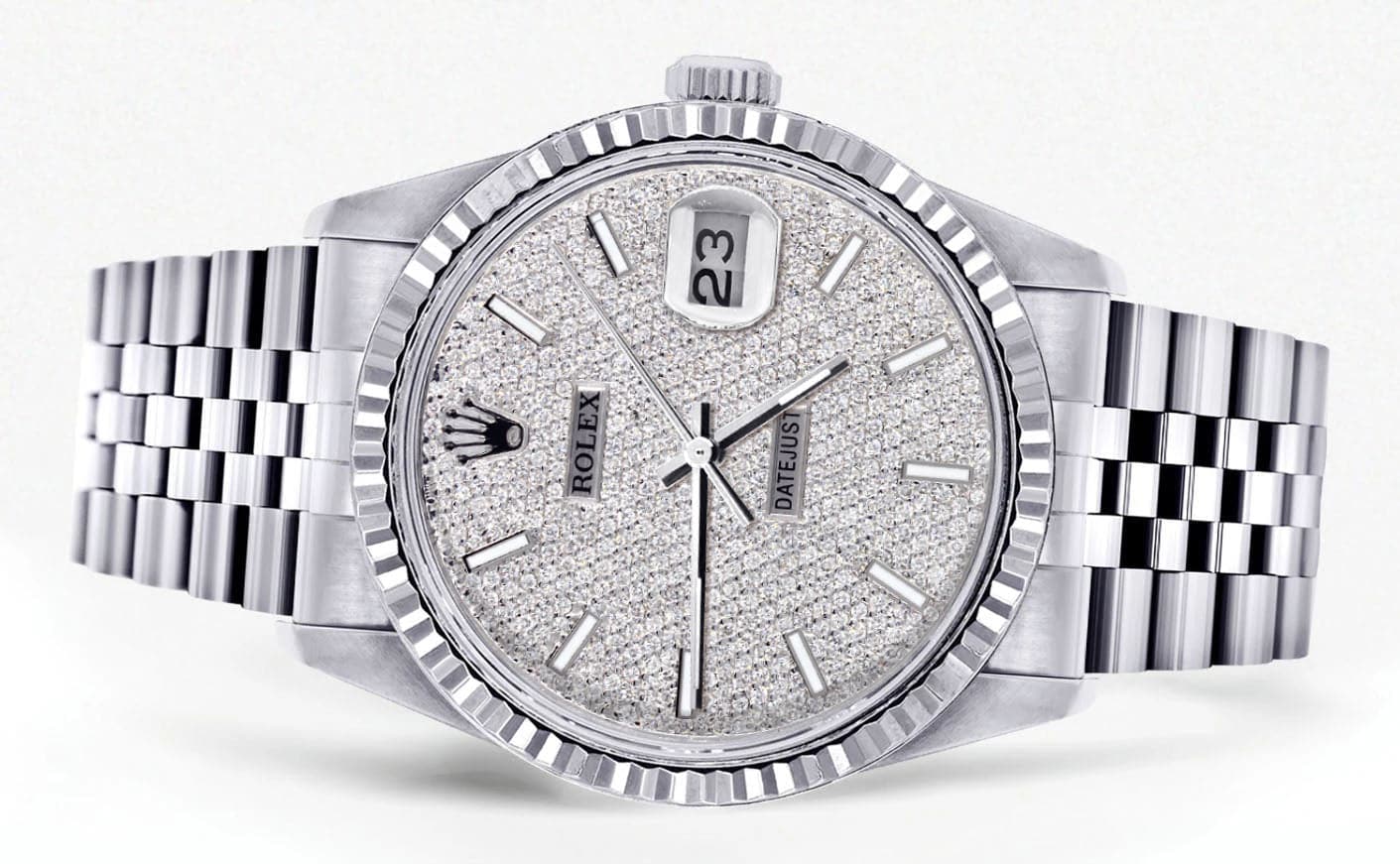 Mens Rolex Datejust Watch 16200 | Fluted Bezel | 36Mm | Diamond Dial | Jubilee Band - Image 2