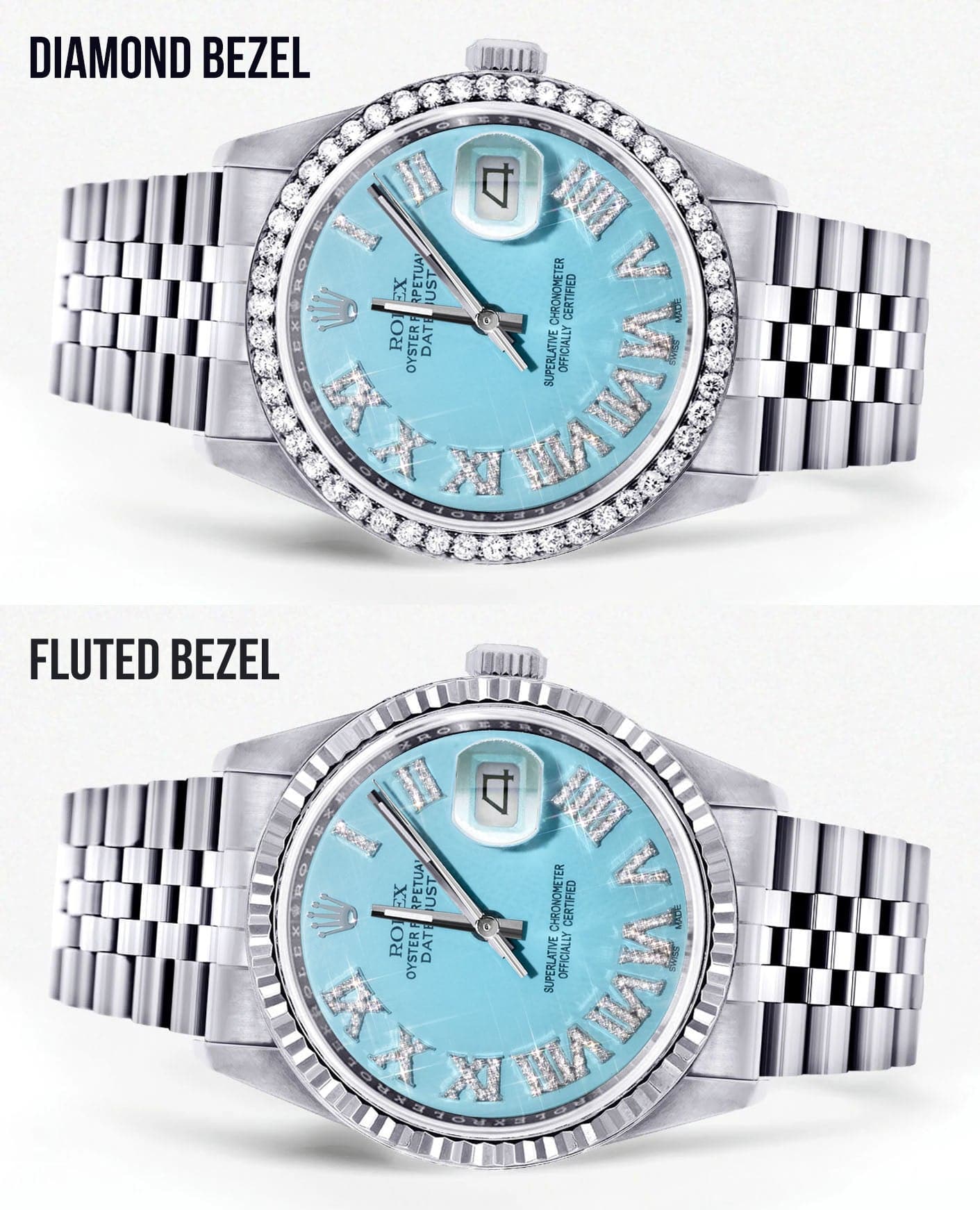 Mens Rolex Datejust Watch 16200 | 36Mm | Tiffany Blue Roman Numeral Dial | Jubilee Band - Image 2