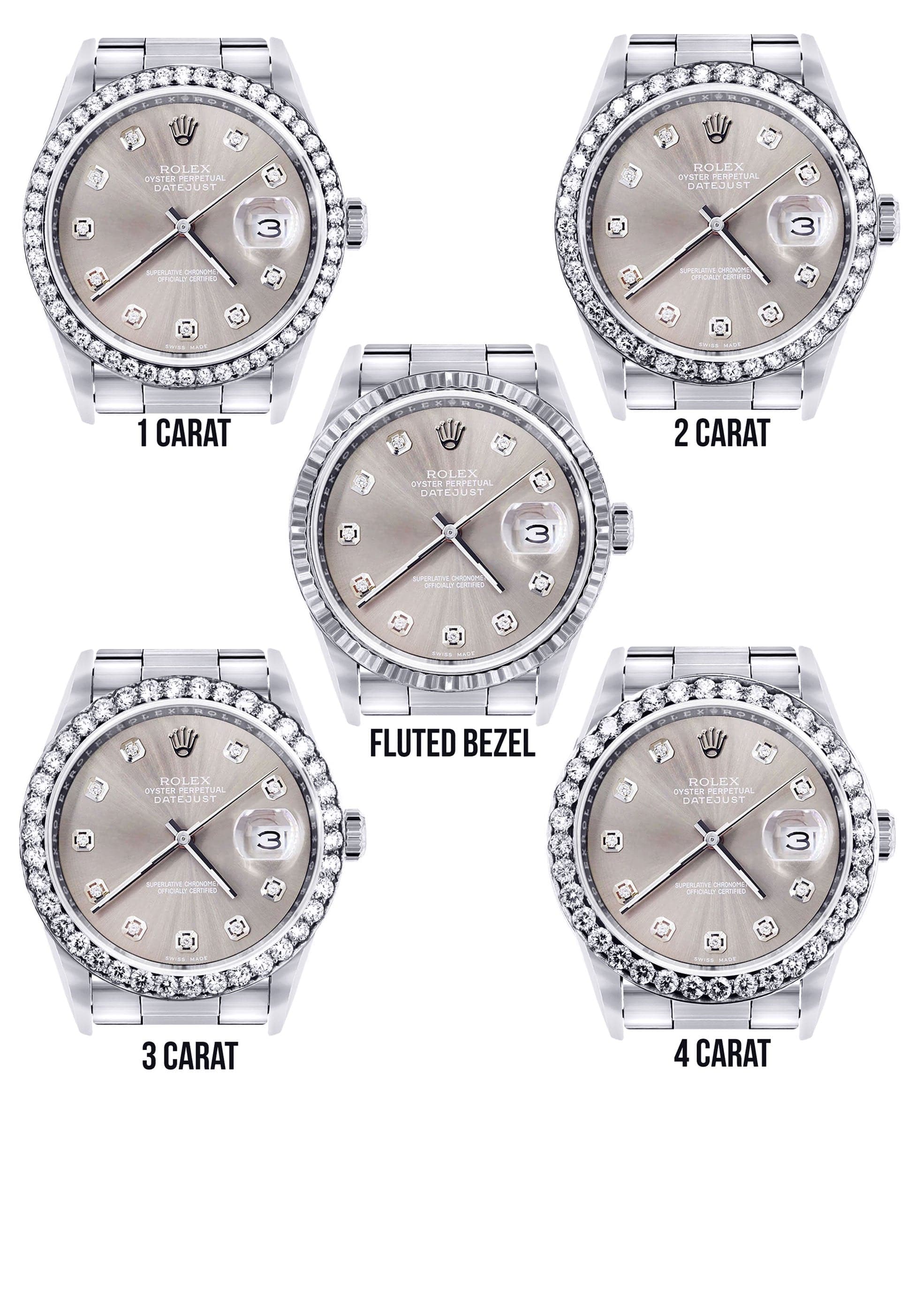 Mens Rolex Mens Watch Datejust 16200 | 36Mm | Grey Dial | Oyster Band - Image 3