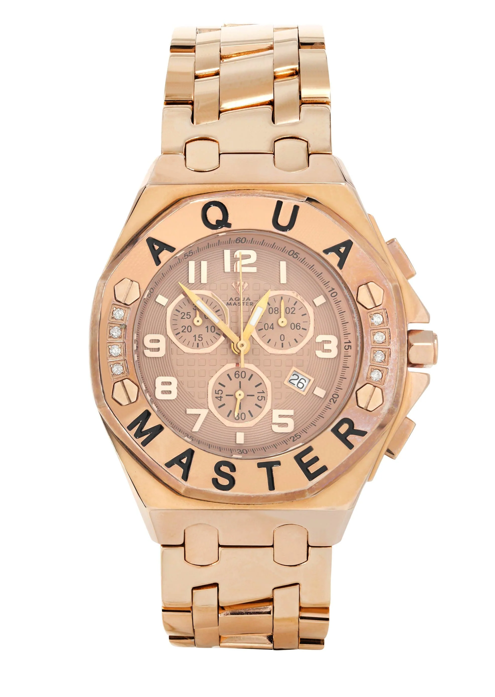 Mens Rose Gold Tone Diamond Watch | Appx. 0.8 Carats
