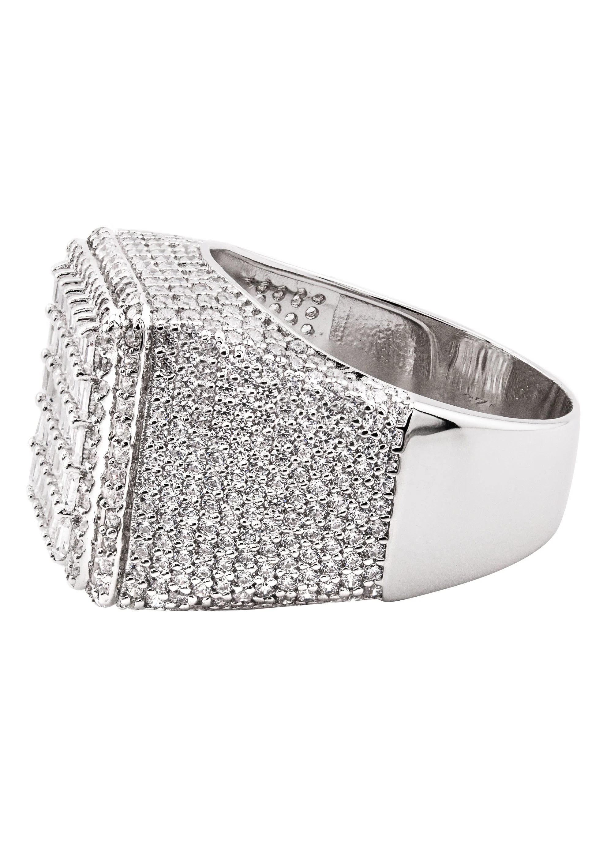 Mens Silver Baguette Ring | Appx 10 Grams - Image 2