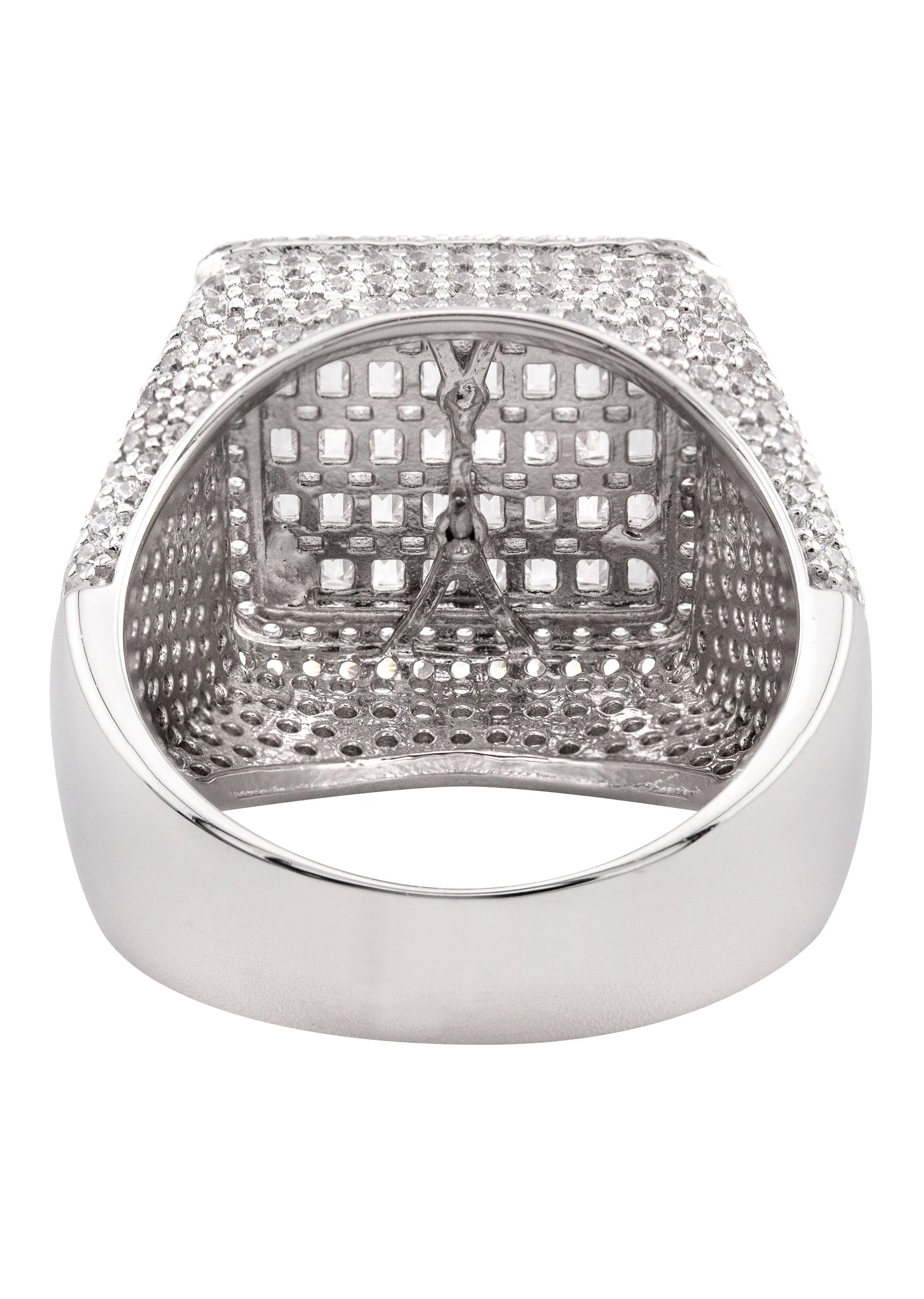 Mens Silver Baguette Ring | Appx 10 Grams - Image 3