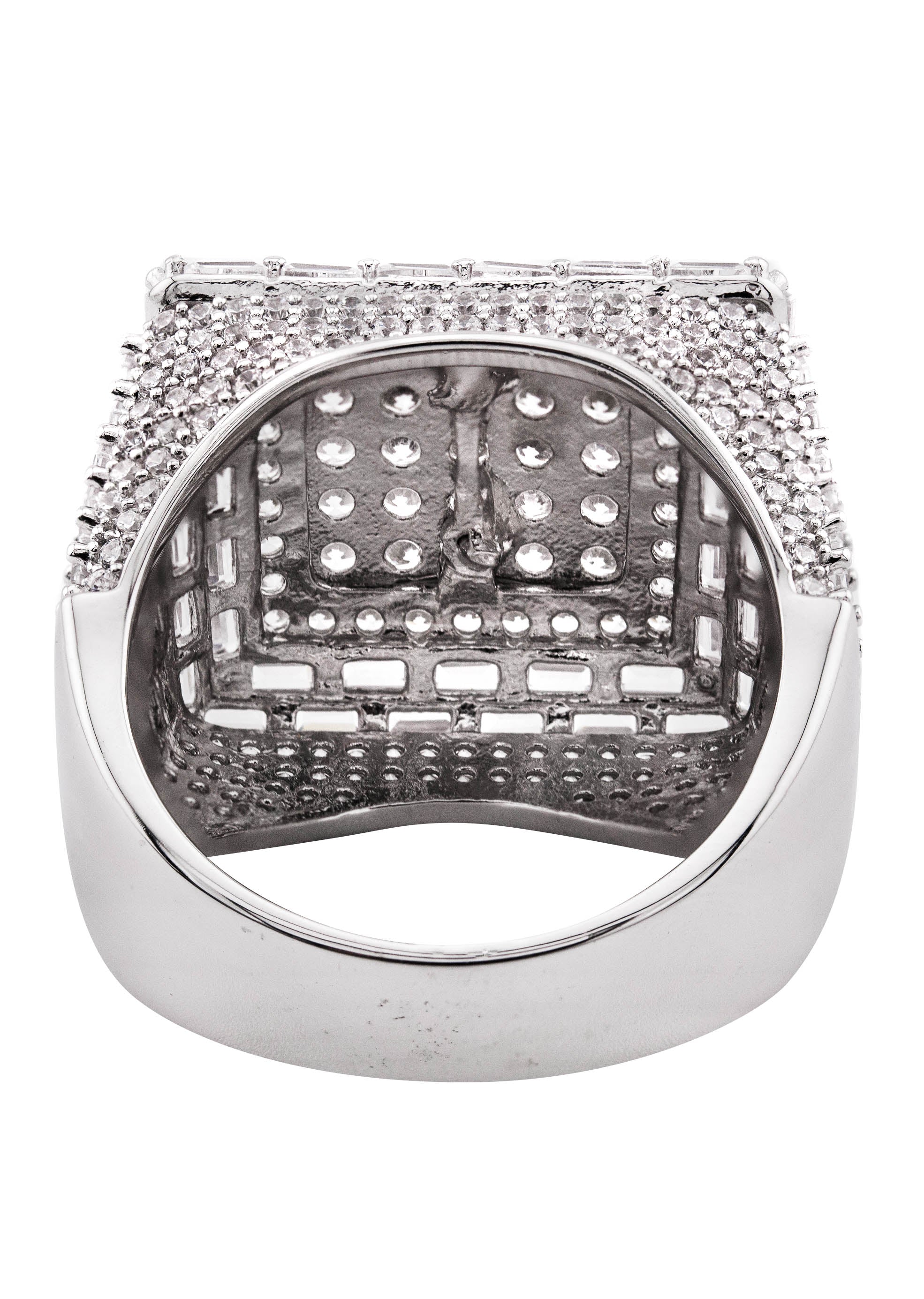 Mens Silver Baguette Ring | Appx 12.2 Grams - Image 3