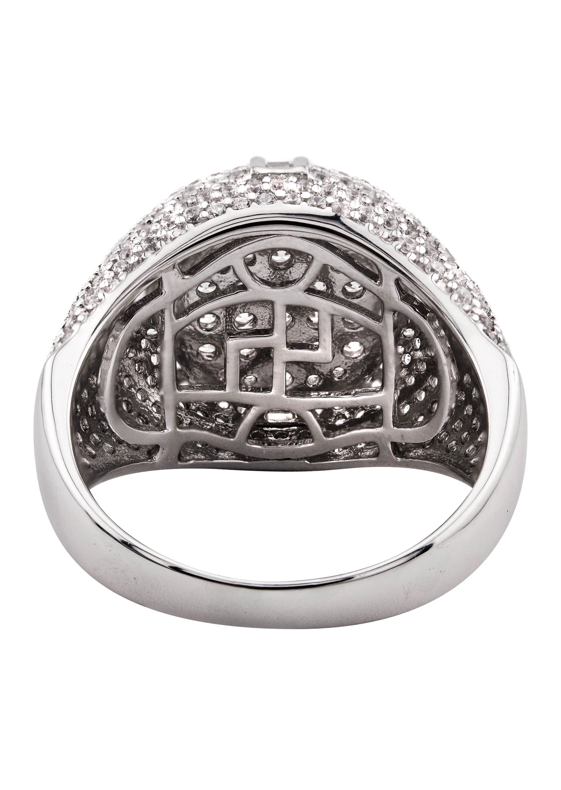 Mens Silver CZ Signet Ring | Appx 8.3 Grams - Image 3