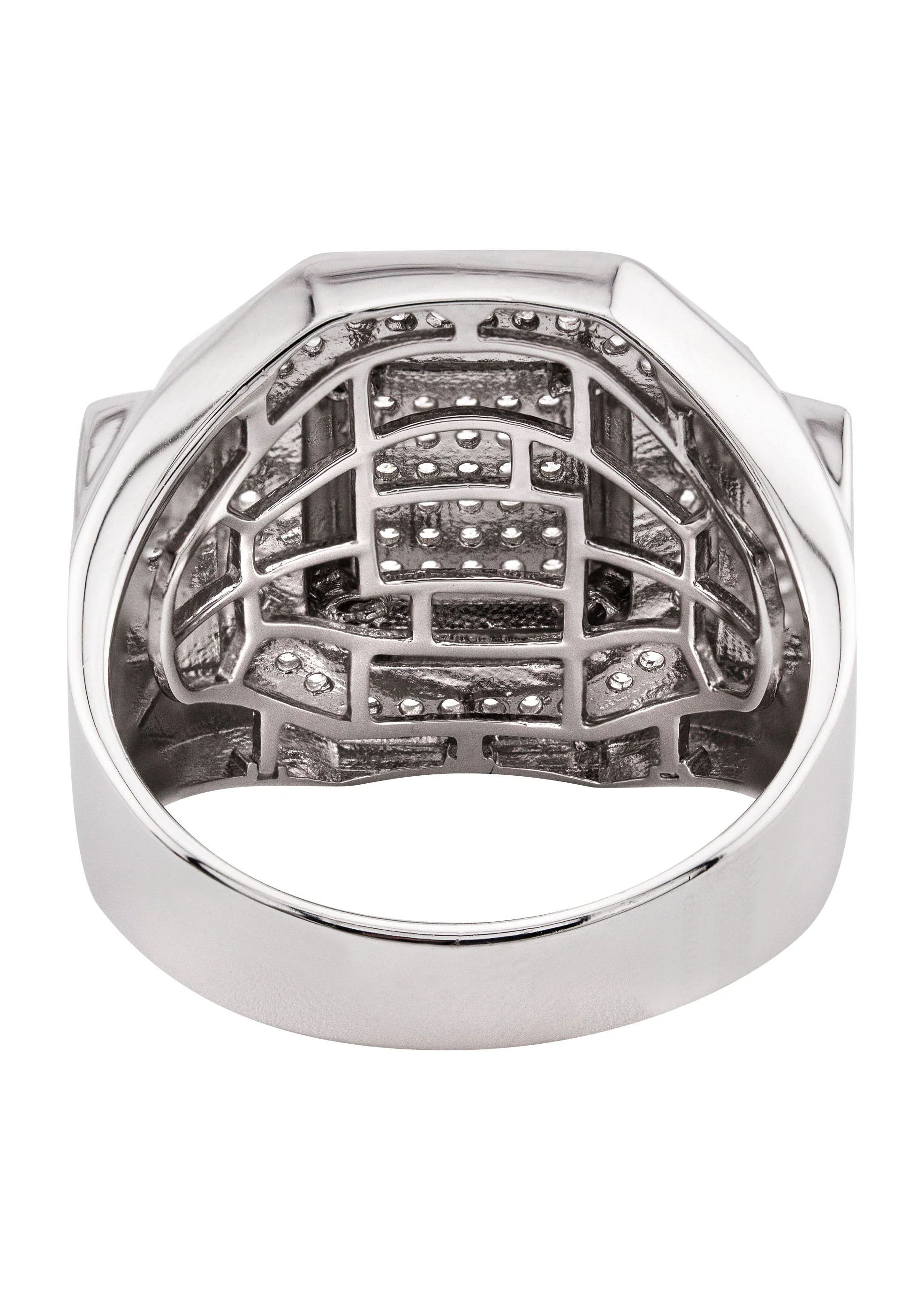 Mens Silver CZ Signet Ring | Appx 8.6 Grams - Image 3
