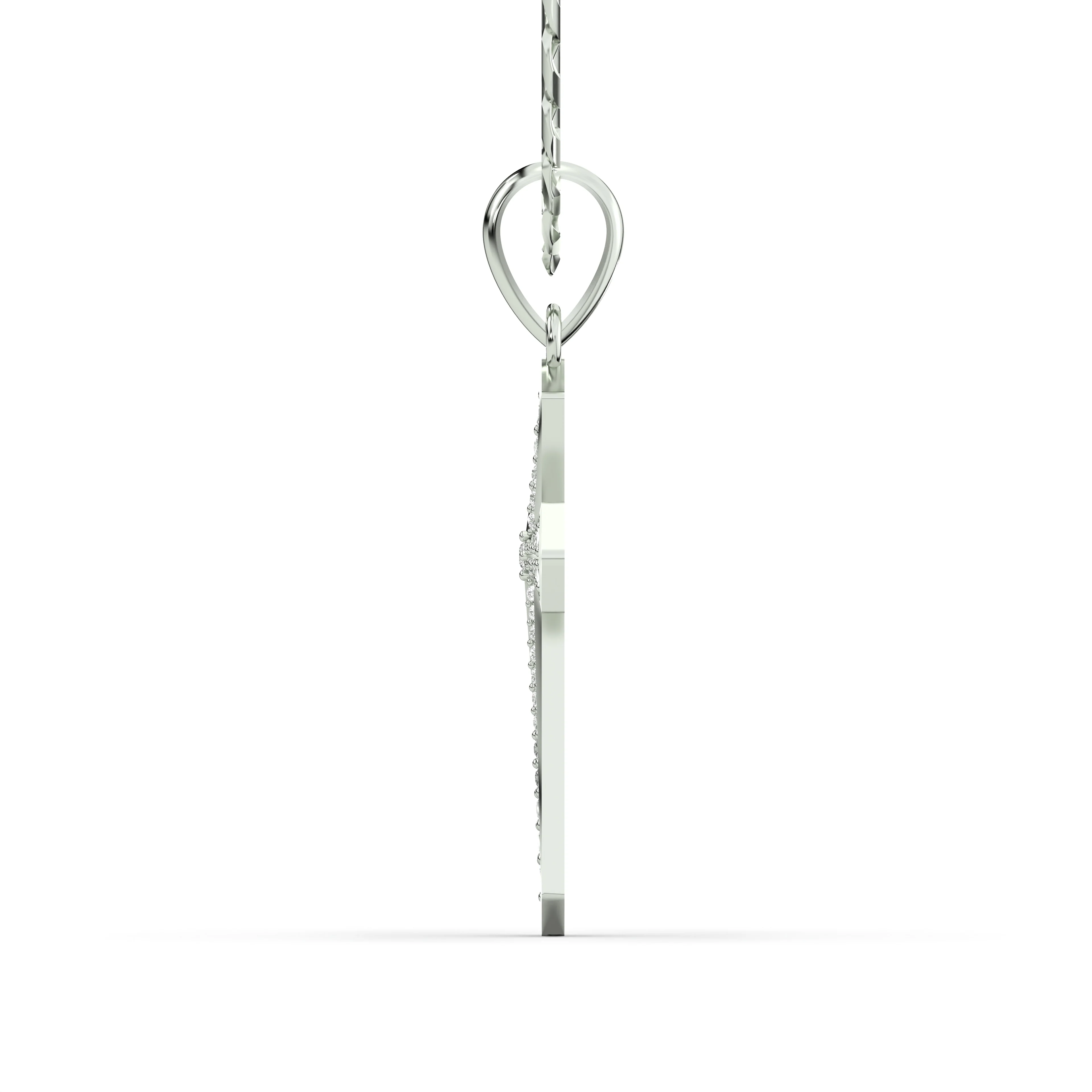 Men's VVS Lab Diamond Customizable White Gold Cross Necklace Pendant - Image 3
