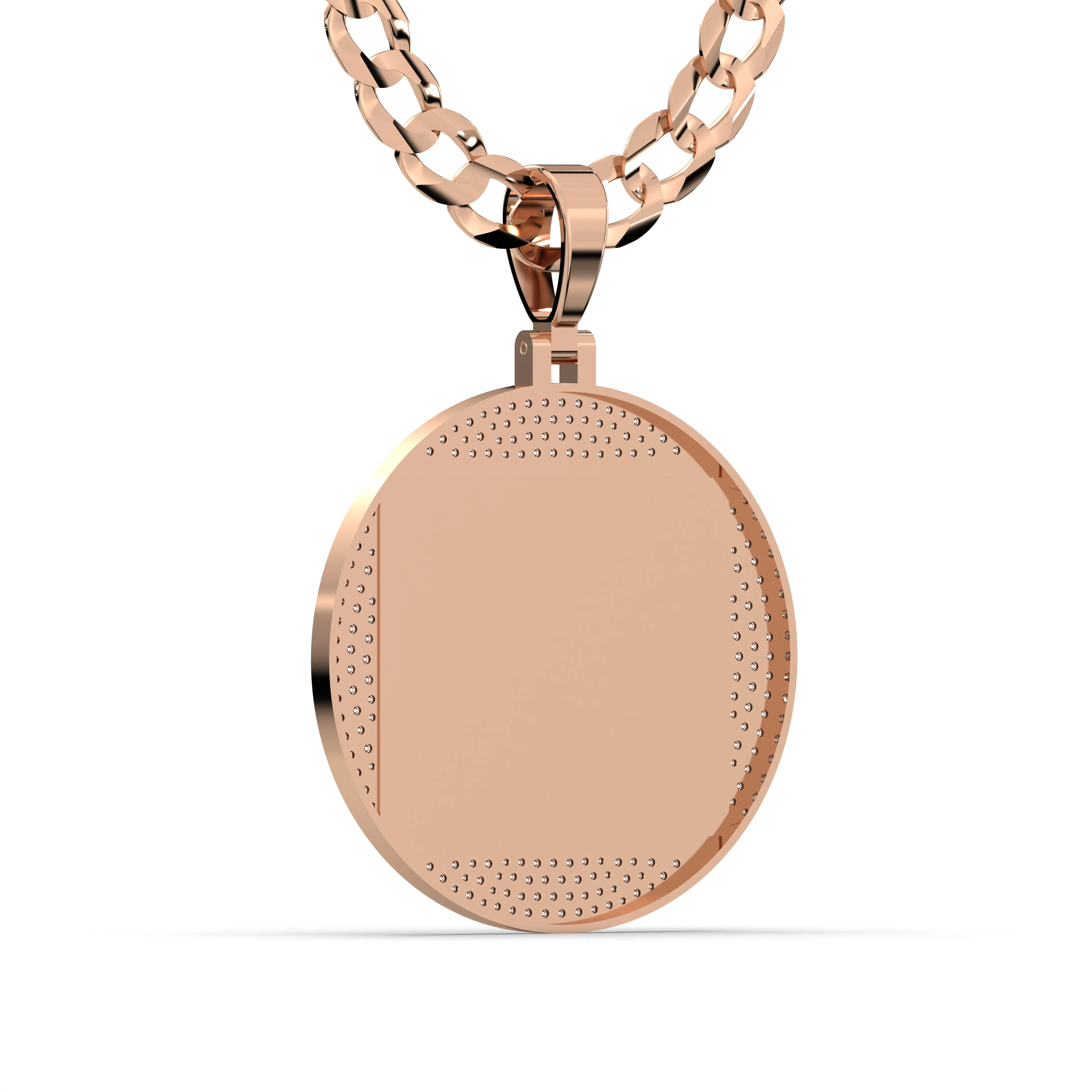 Men's VVS Lab Diamond Customizable Rose Gold Last Supper Necklace Pendant - Image 4