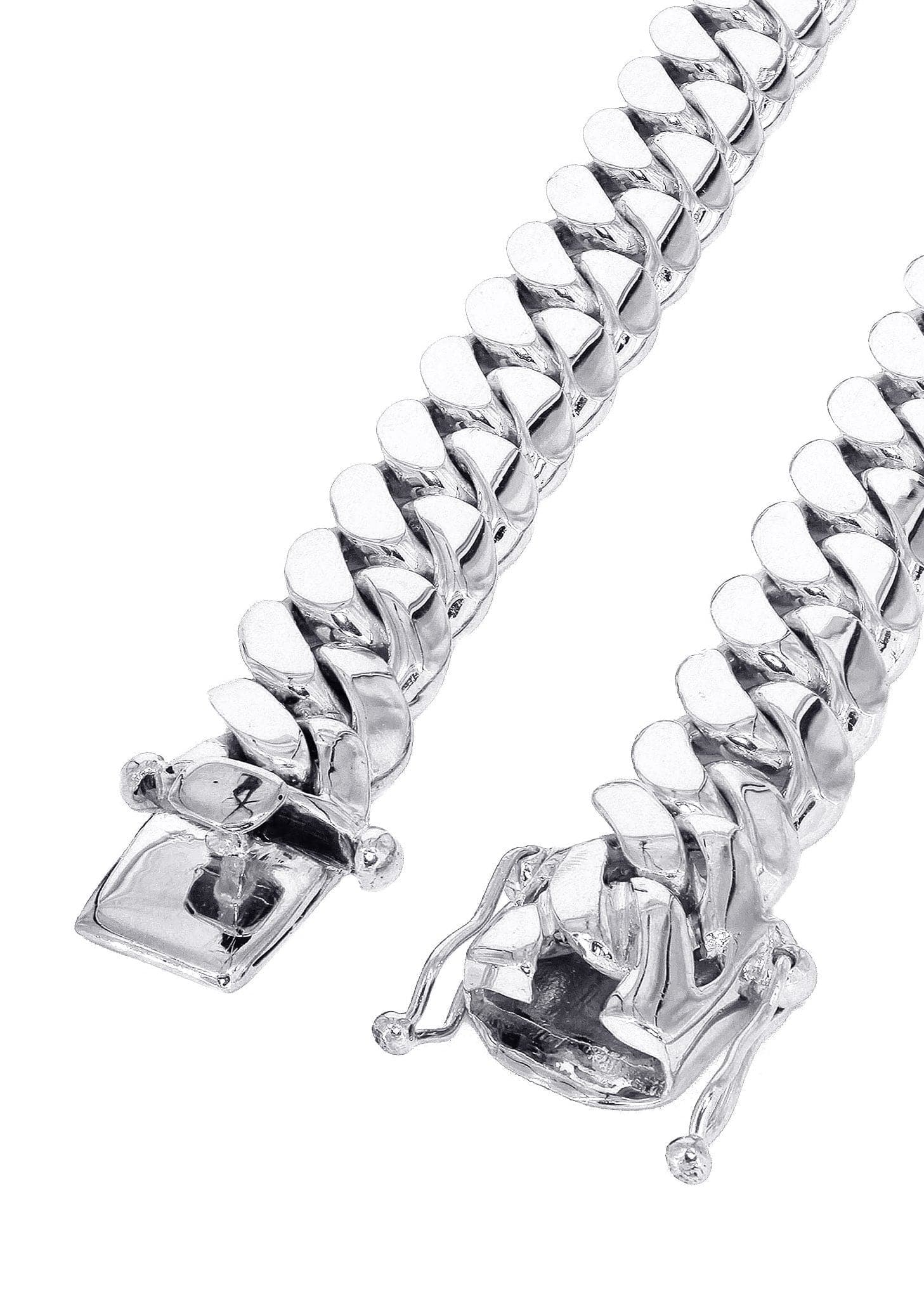 Solid Miami Cuban Link 10K White Gold - Image 3