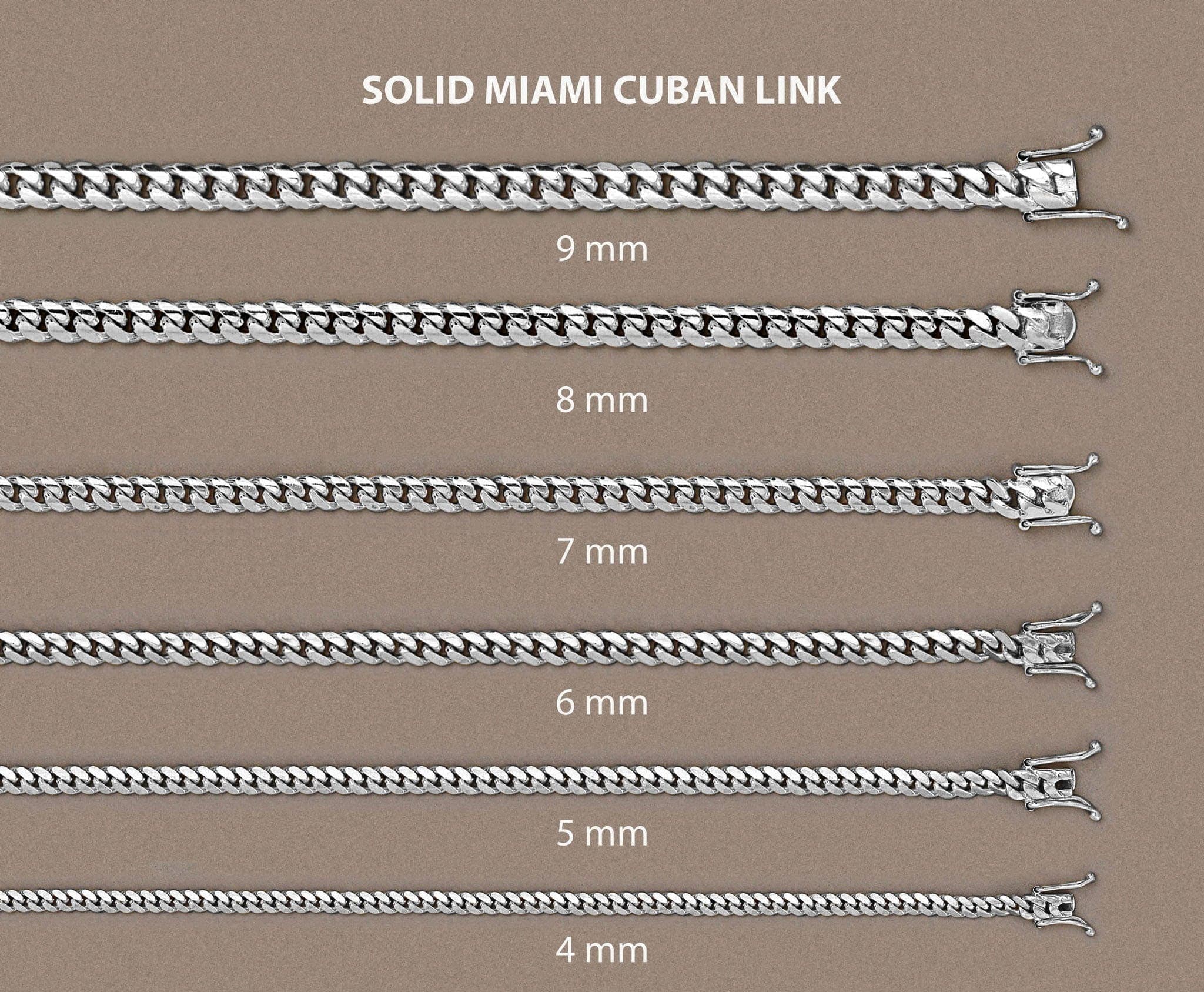 Solid Miami Cuban Link 10K White Gold - Image 5