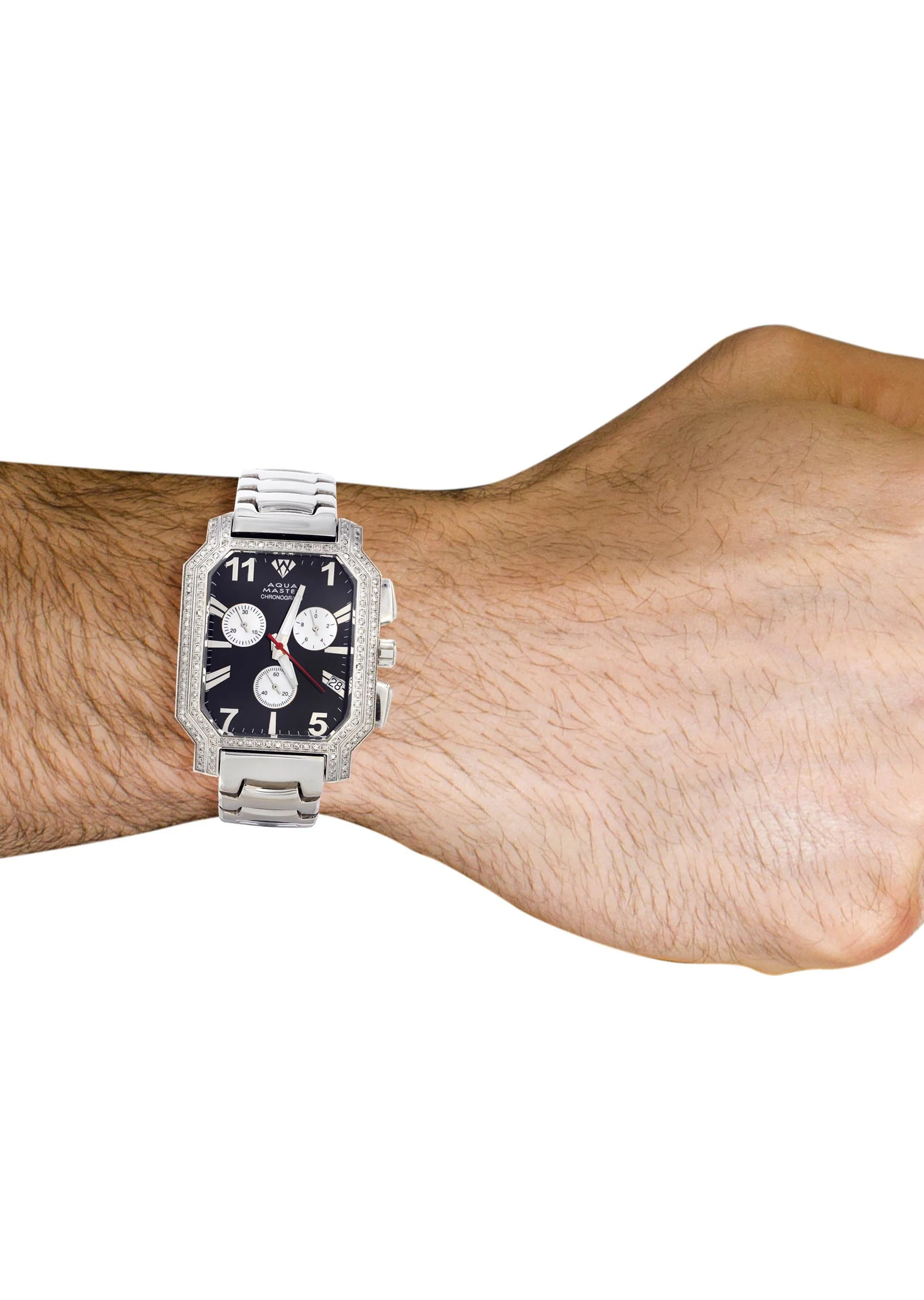 Mens White Gold Tone Diamond Watch | Appx. 2 Carats - Image 4