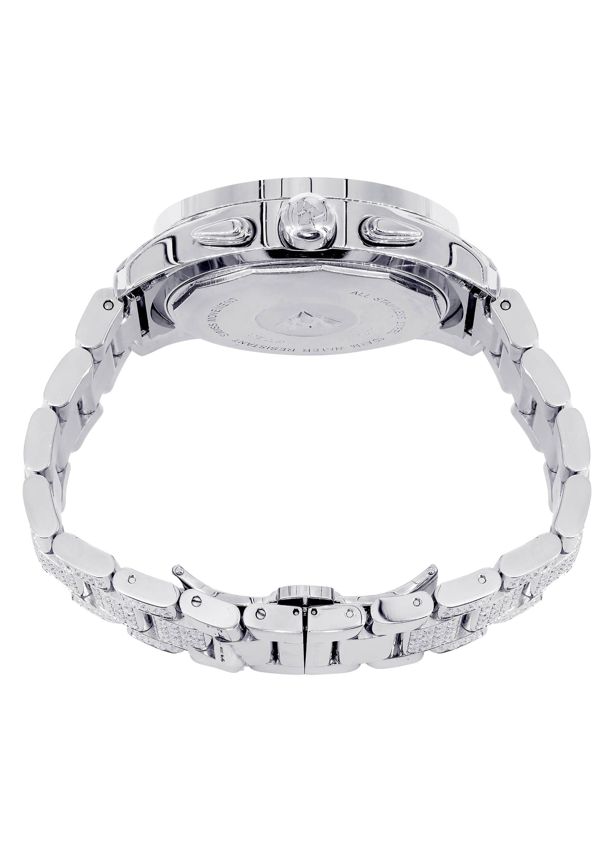 Mens White Gold Tone Diamond Watch | Appx. 32 Carats - Image 2