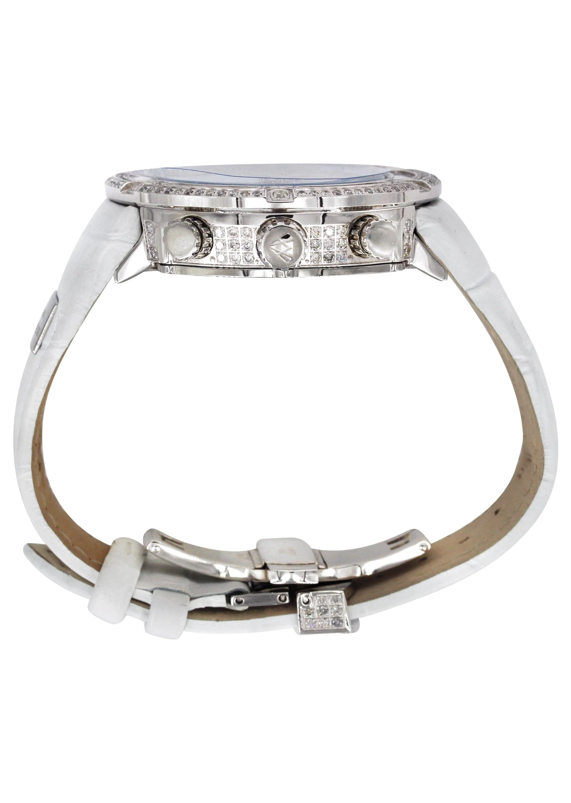 Mens White Gold Tone Diamond Watch | Appx. 5.35 Carats - Image 2
