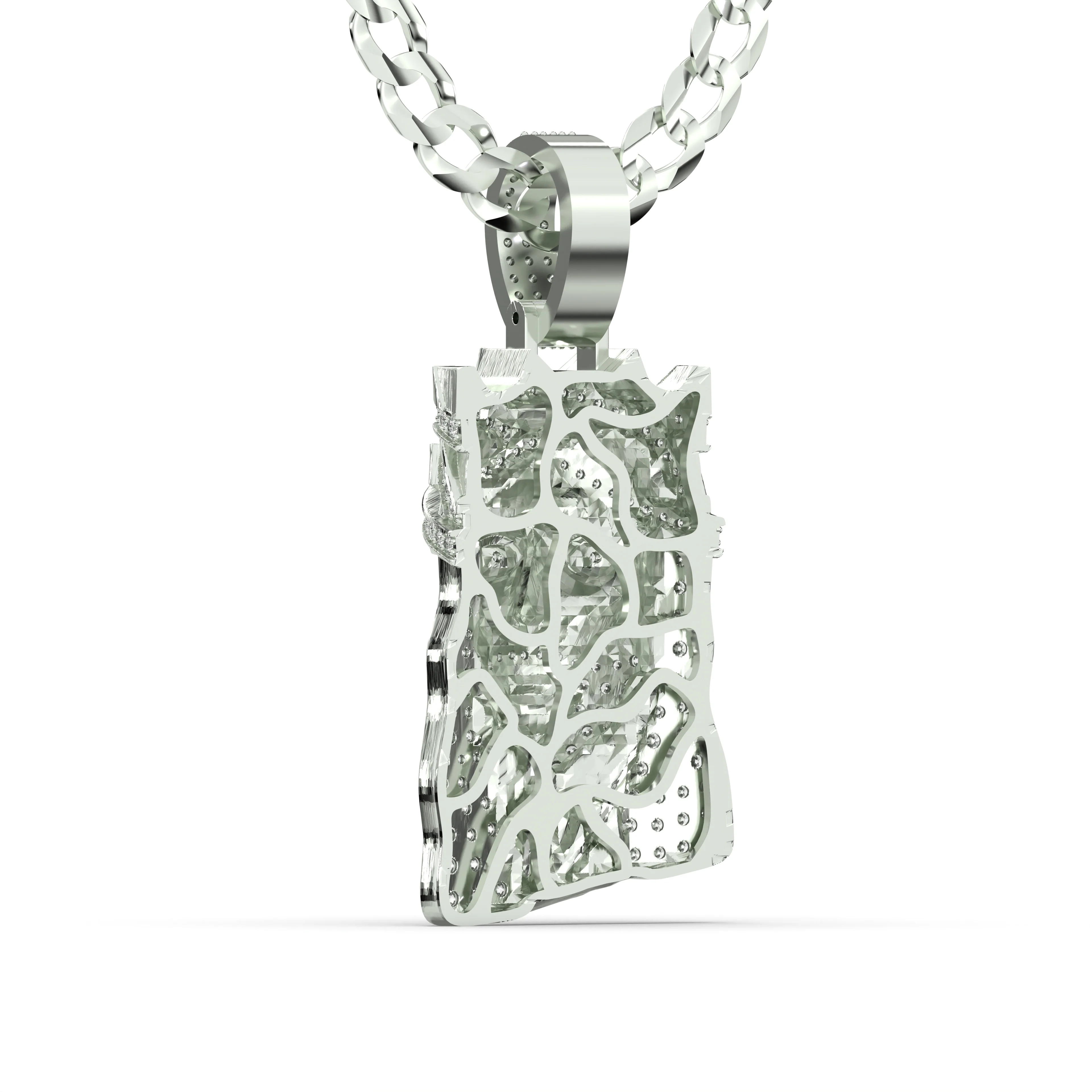 Men's White Gold VVS Lab Grown Diamond Customizable Jesus Necklace Pendant - Image 4