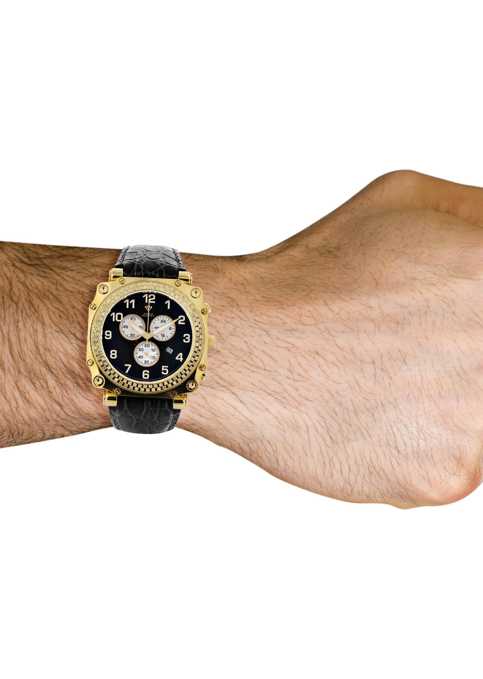 Mens Yellow Gold Tone Diamond Watch | Appx. 1.25 Carats - Image 2