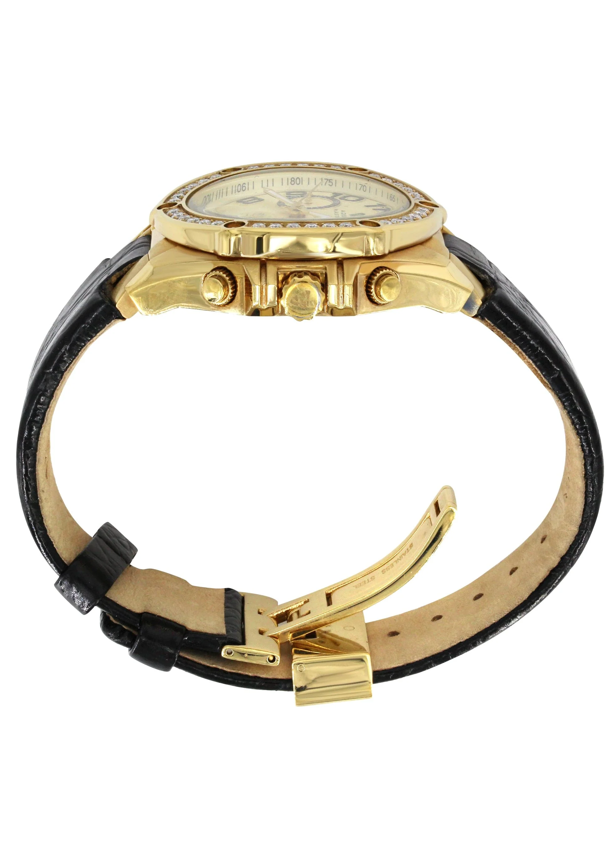 Mens Yellow Gold Tone Diamond Watch | Appx. 1.7 Carats - Image 2