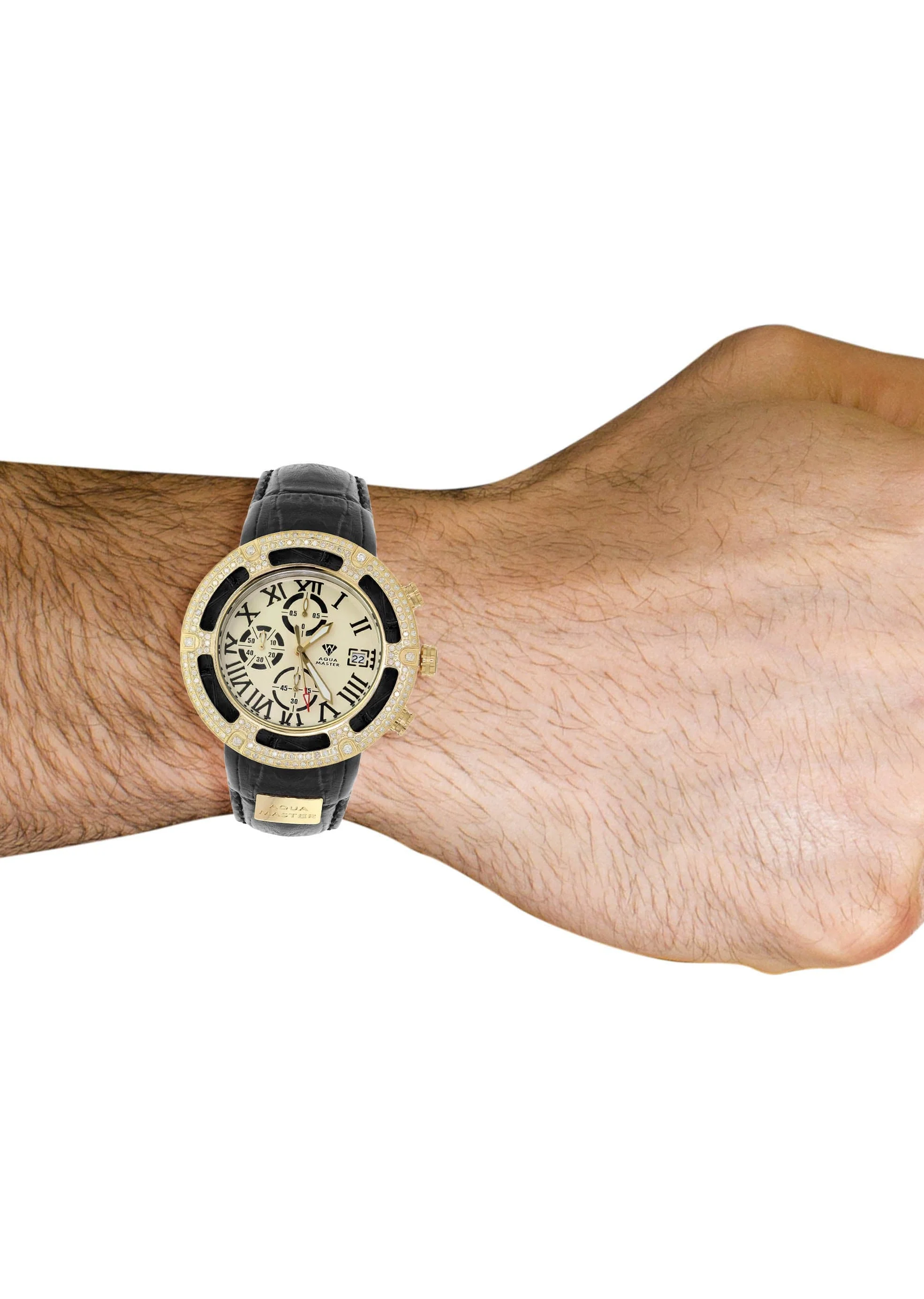 Mens Yellow Gold Tone Diamond Watch | Appx. 5.35 Carats - Image 2