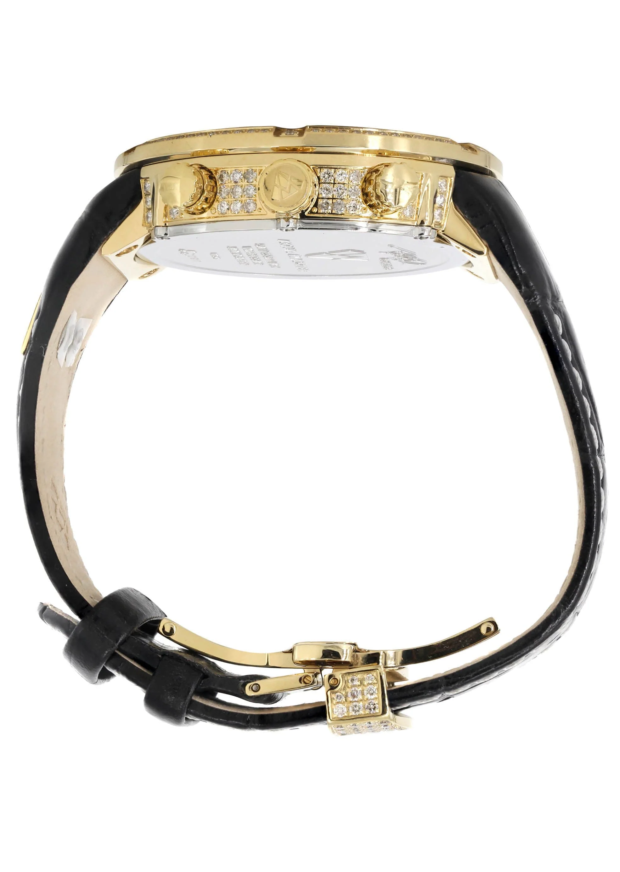 Mens Yellow Gold Tone Diamond Watch | Appx. 5.35 Carats - Image 4