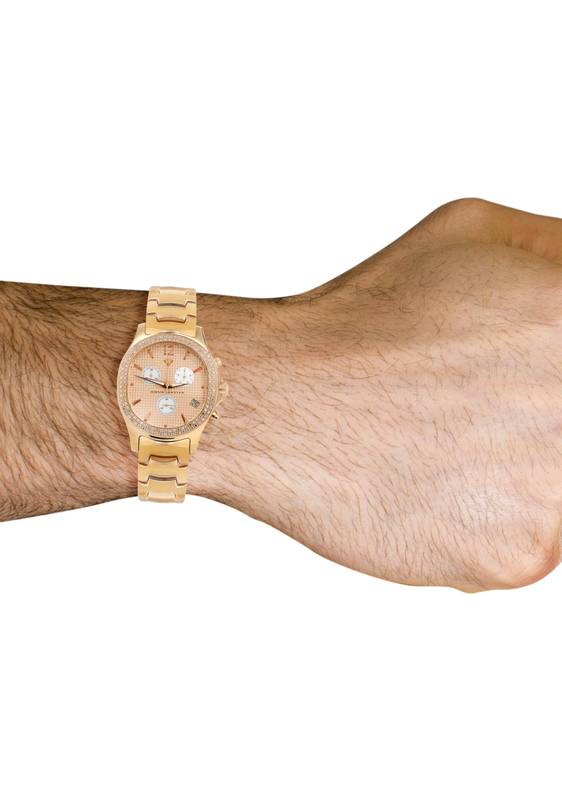 Mens Yellow Rose Tone Diamond Watch | Appx. 1.5 Carats - Image 2