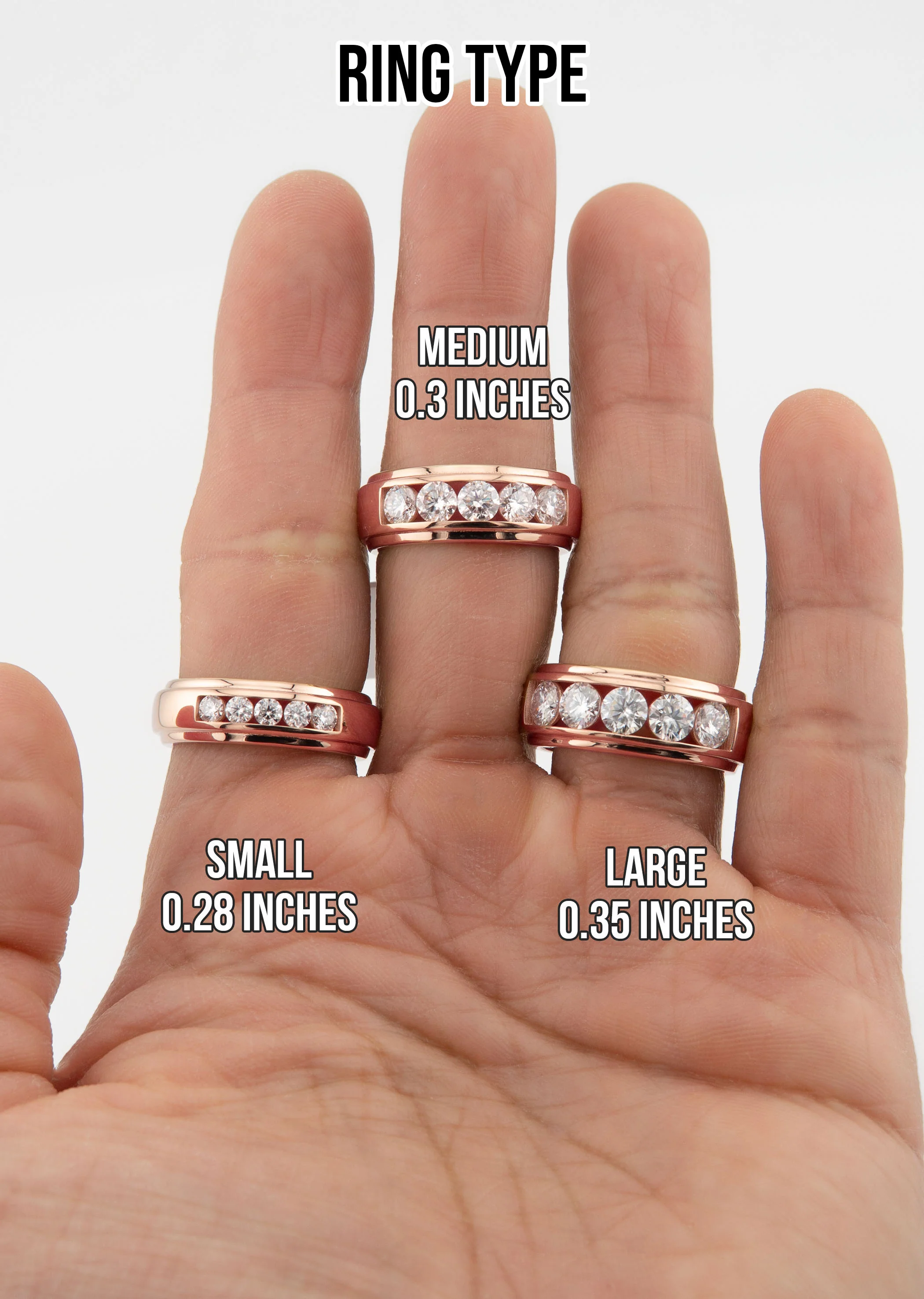 Men's Jewelry - Men's VVS Lab Diamond 5 Stone Wedding Band |  Rose Gold - Image 5