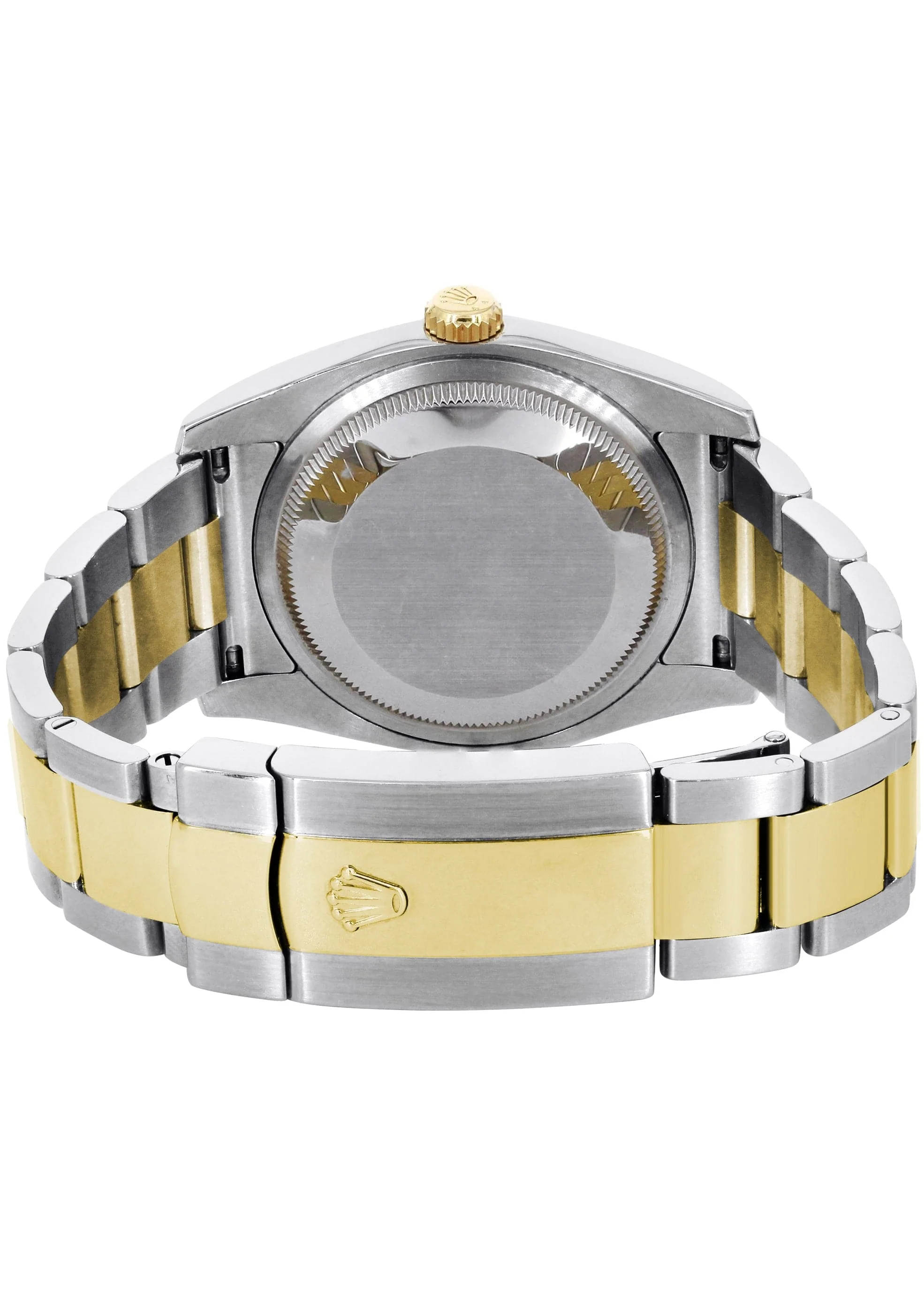 116233 | Diamond Gold Rolex Watch For Men | 36Mm | Red Black Dial | Oyster Band - Image 5