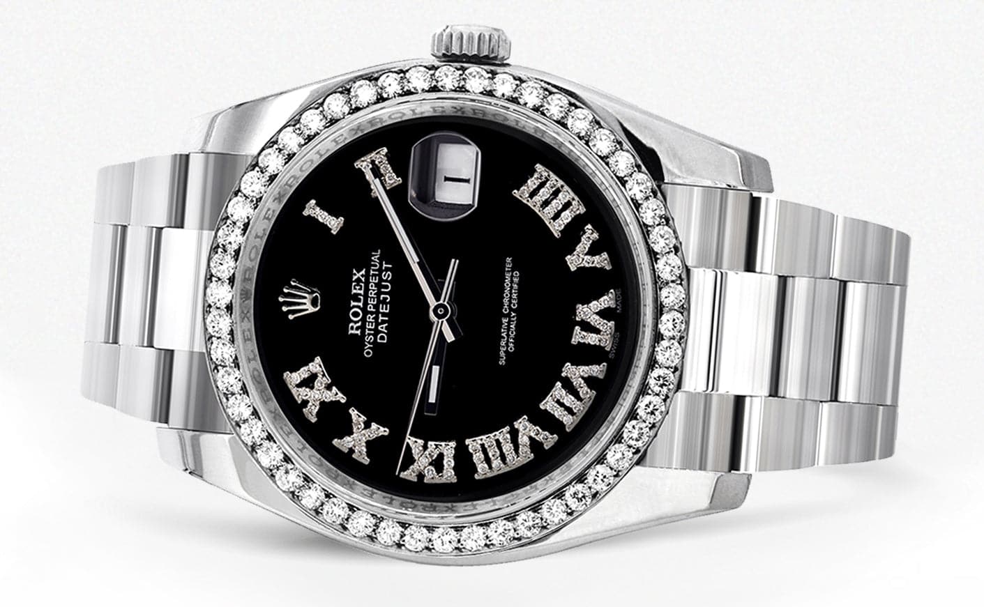 116200 | Rolex Datejust Watch | 36Mm | Black Roman Dial | Oyster Band - Image 2