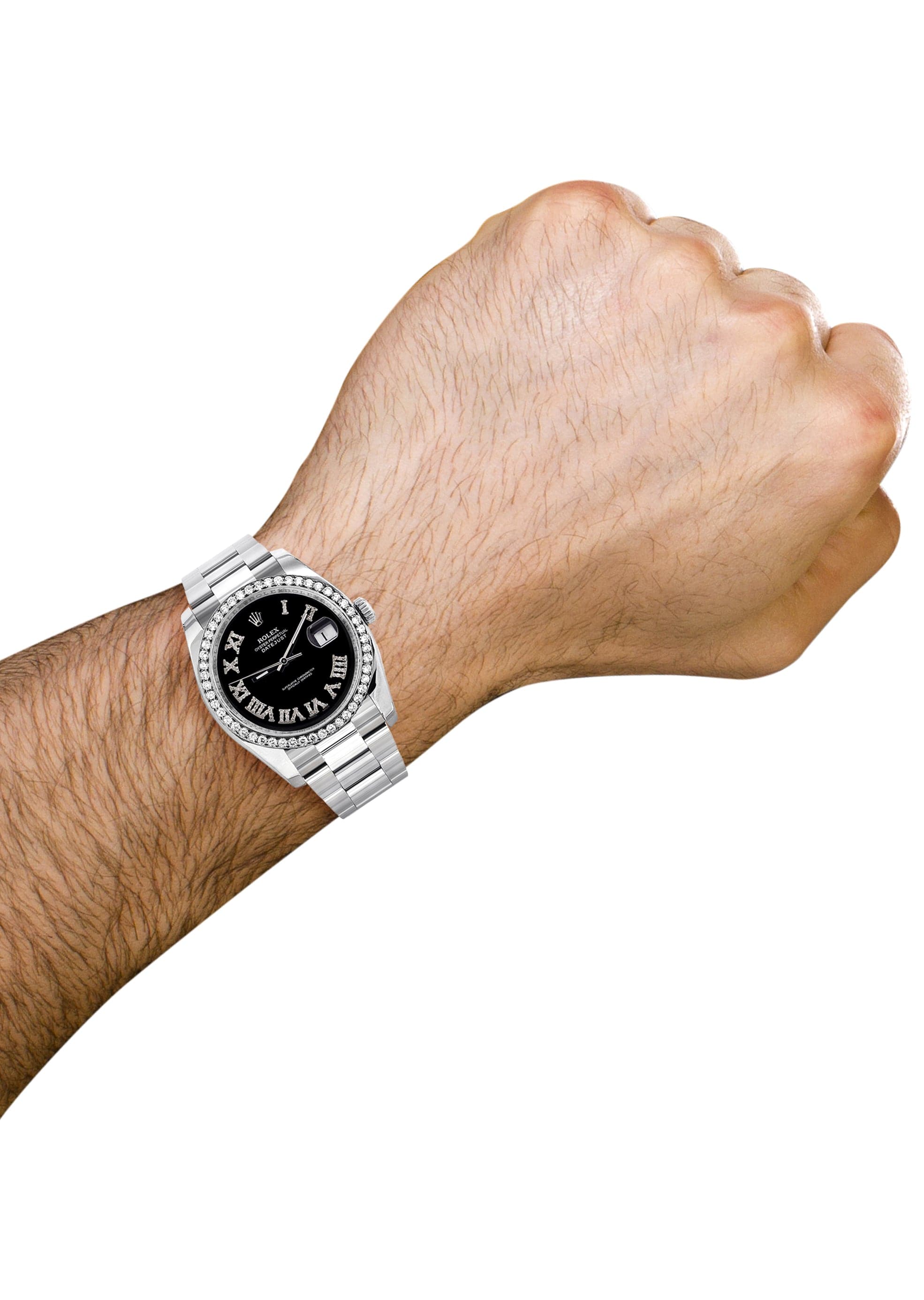 116200 | Rolex Datejust Watch | 36Mm | Black Roman Dial | Oyster Band - Image 3