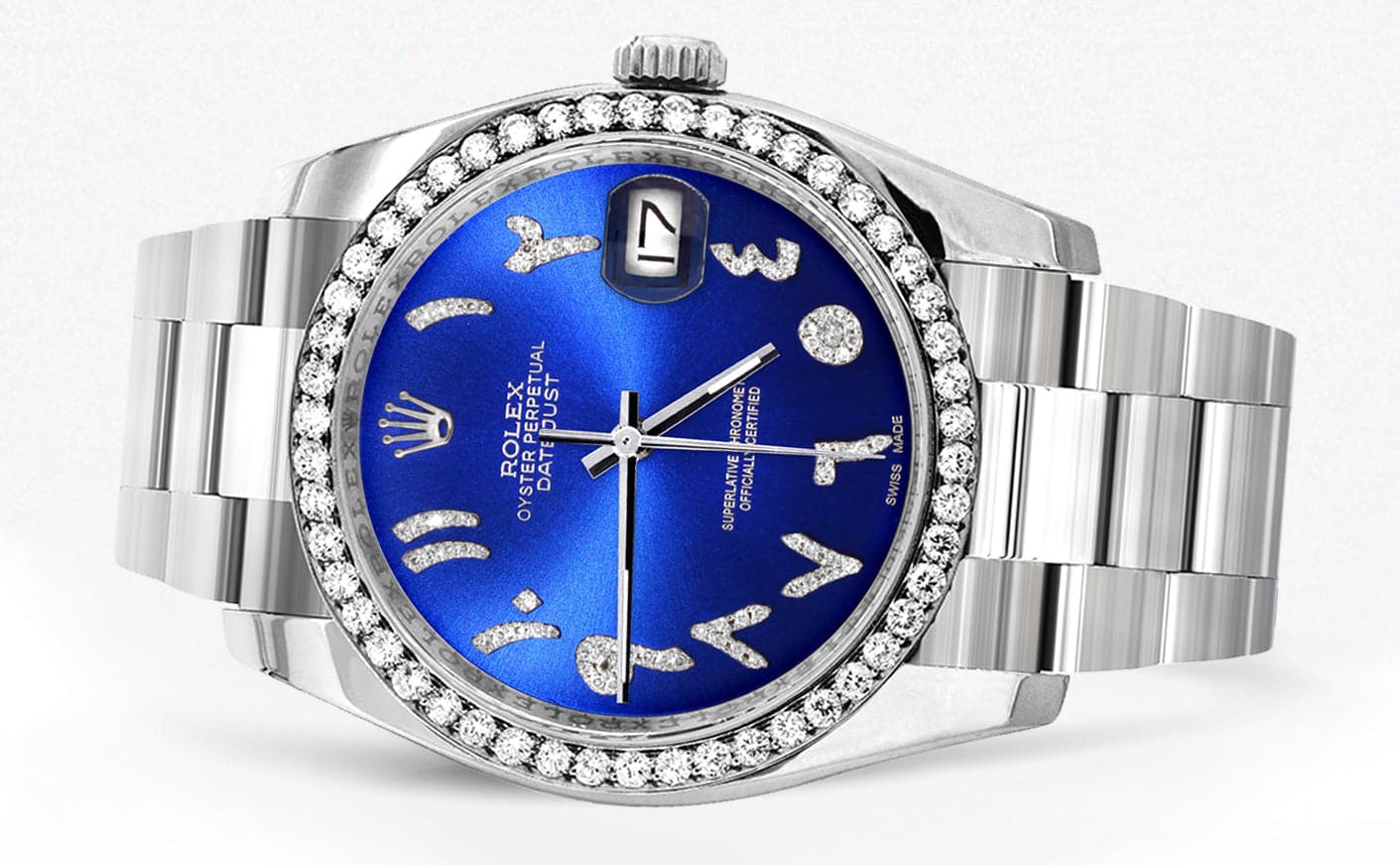 116200 | Rolex Datejust Watch | 36Mm | Blue Arabic Dial | Oyster Band - Image 2