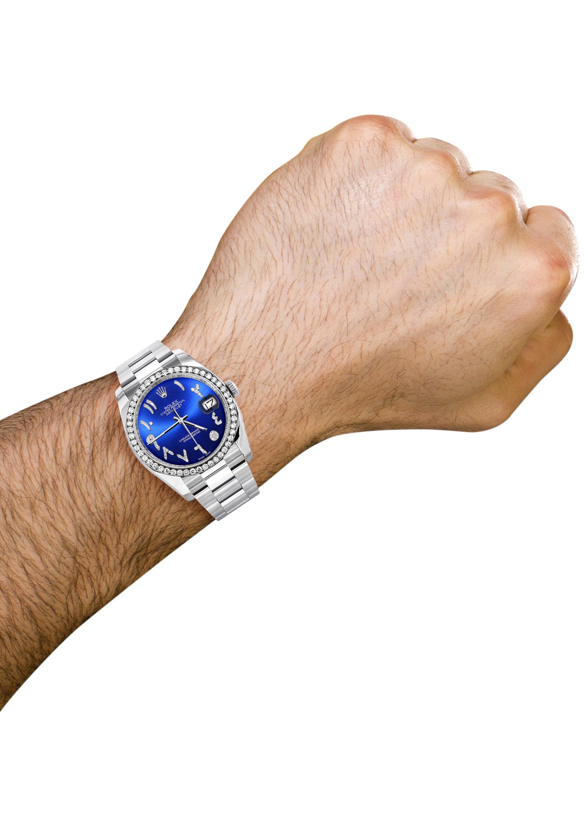 116200 | Rolex Datejust Watch | 36Mm | Blue Arabic Dial | Oyster Band - Image 4