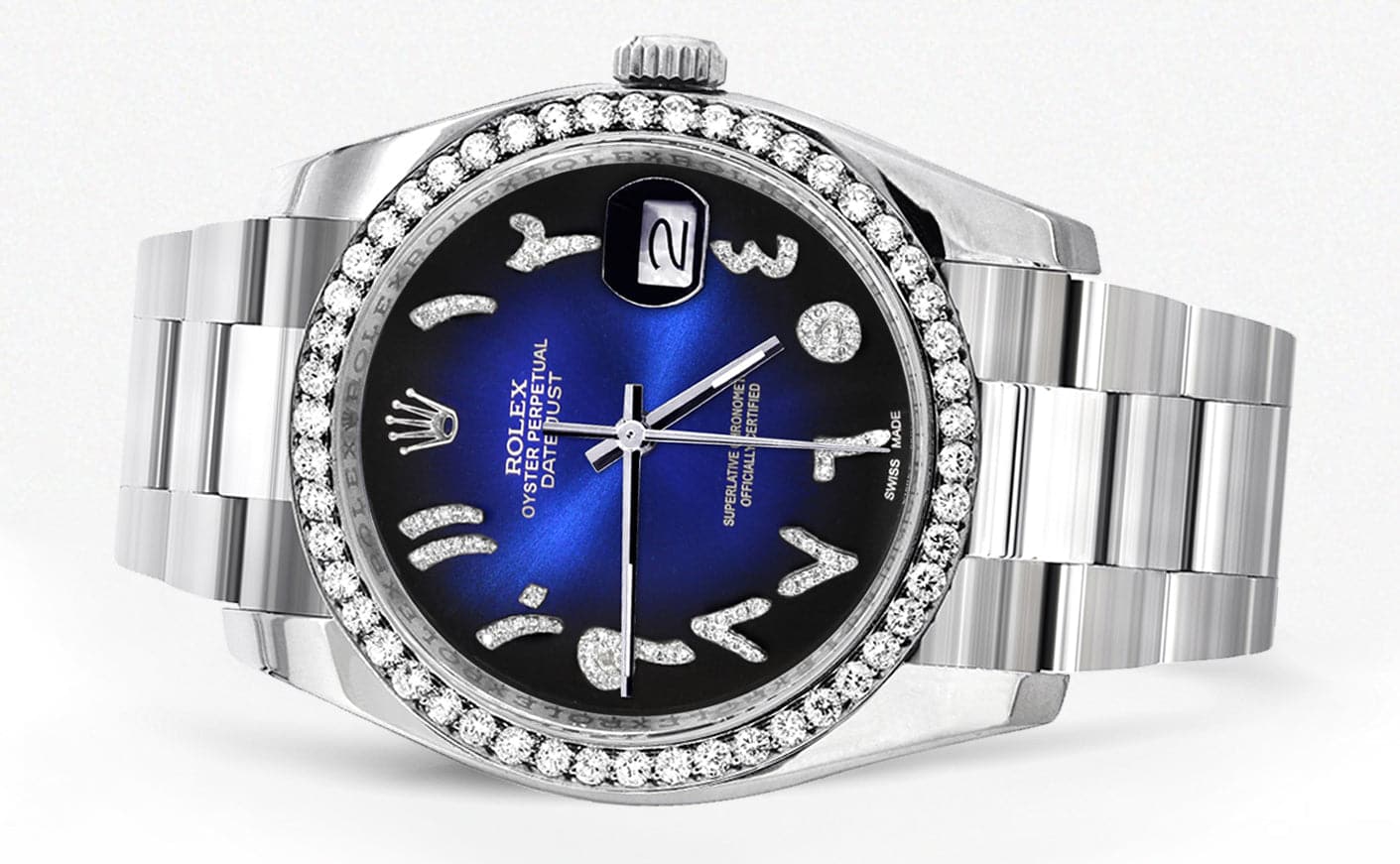 116200 | Rolex Datejust Watch | 36Mm | Blue Black Arabic Dial | Oyster Band - Image 2