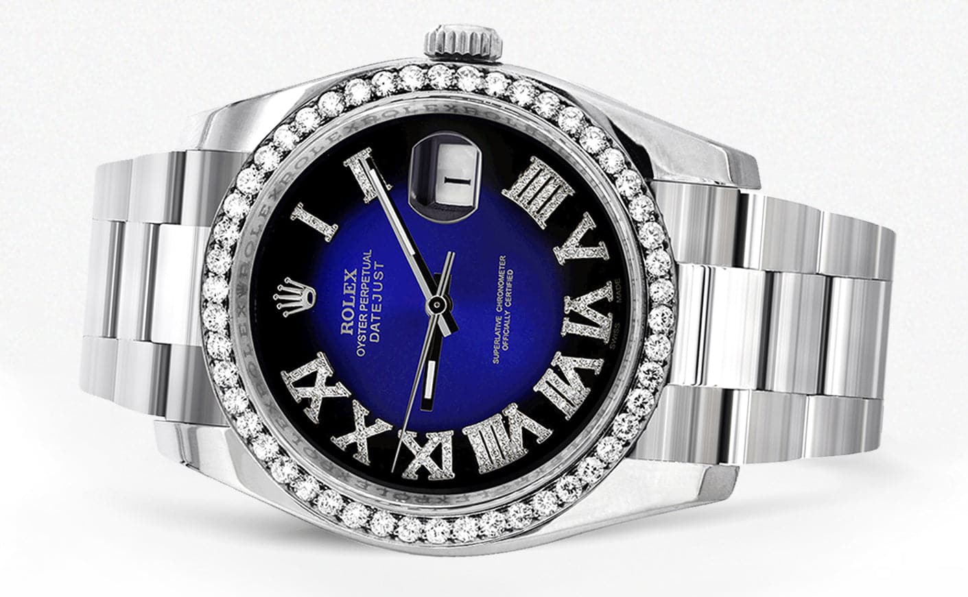 116200 | Rolex Datejust Watch | 36Mm | Blue Black Roman Dial | Oyster Band - Image 2