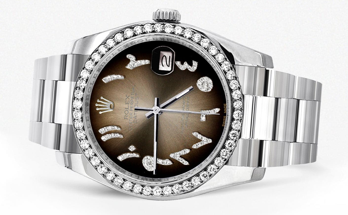 116200 | Rolex Datejust Watch | 36Mm | Brown Arabic Dial | Oyster Band - Image 2
