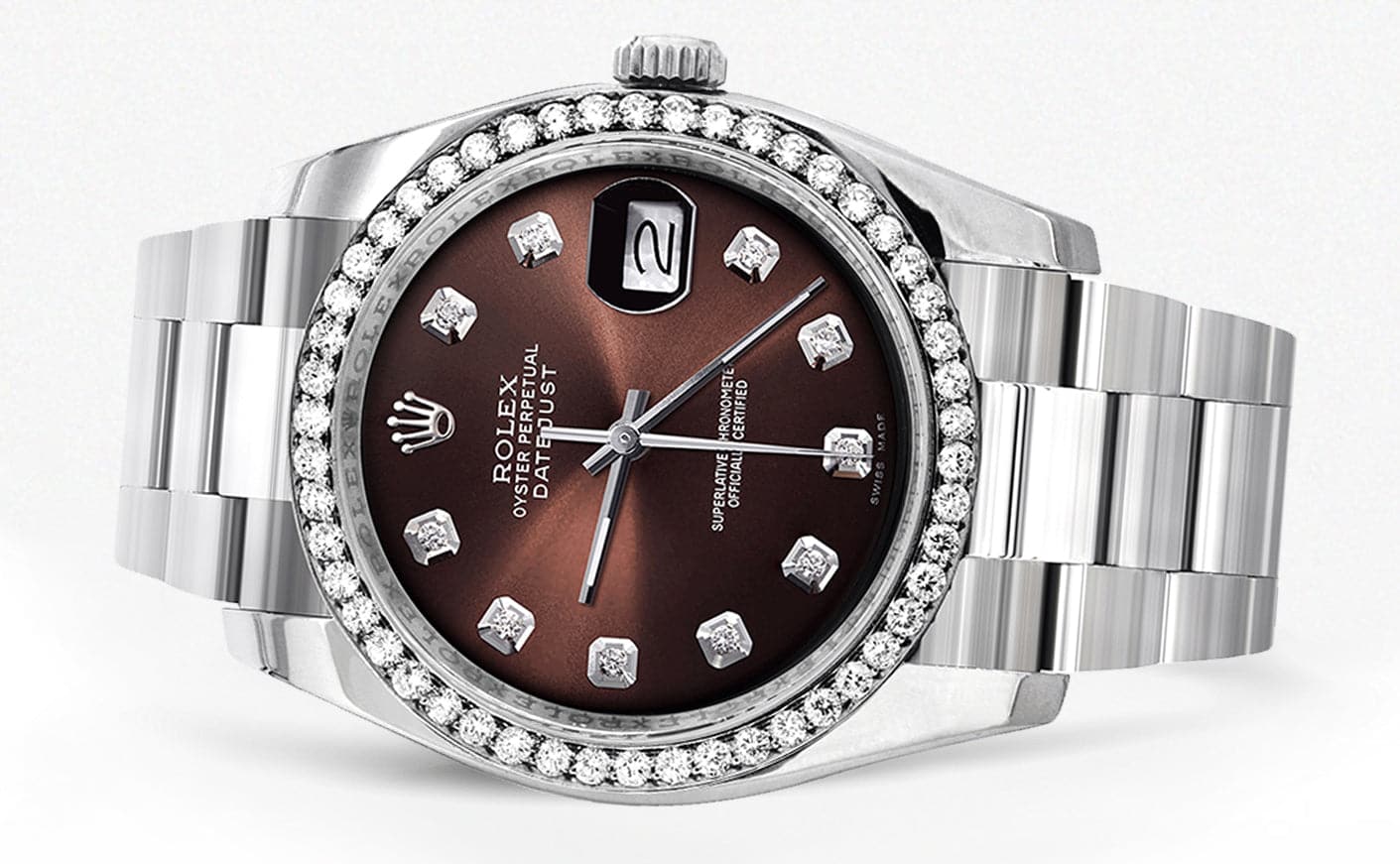 116200 | Rolex Datejust Watch | 36Mm | Chocolate Dial | Oyster Band - Image 2