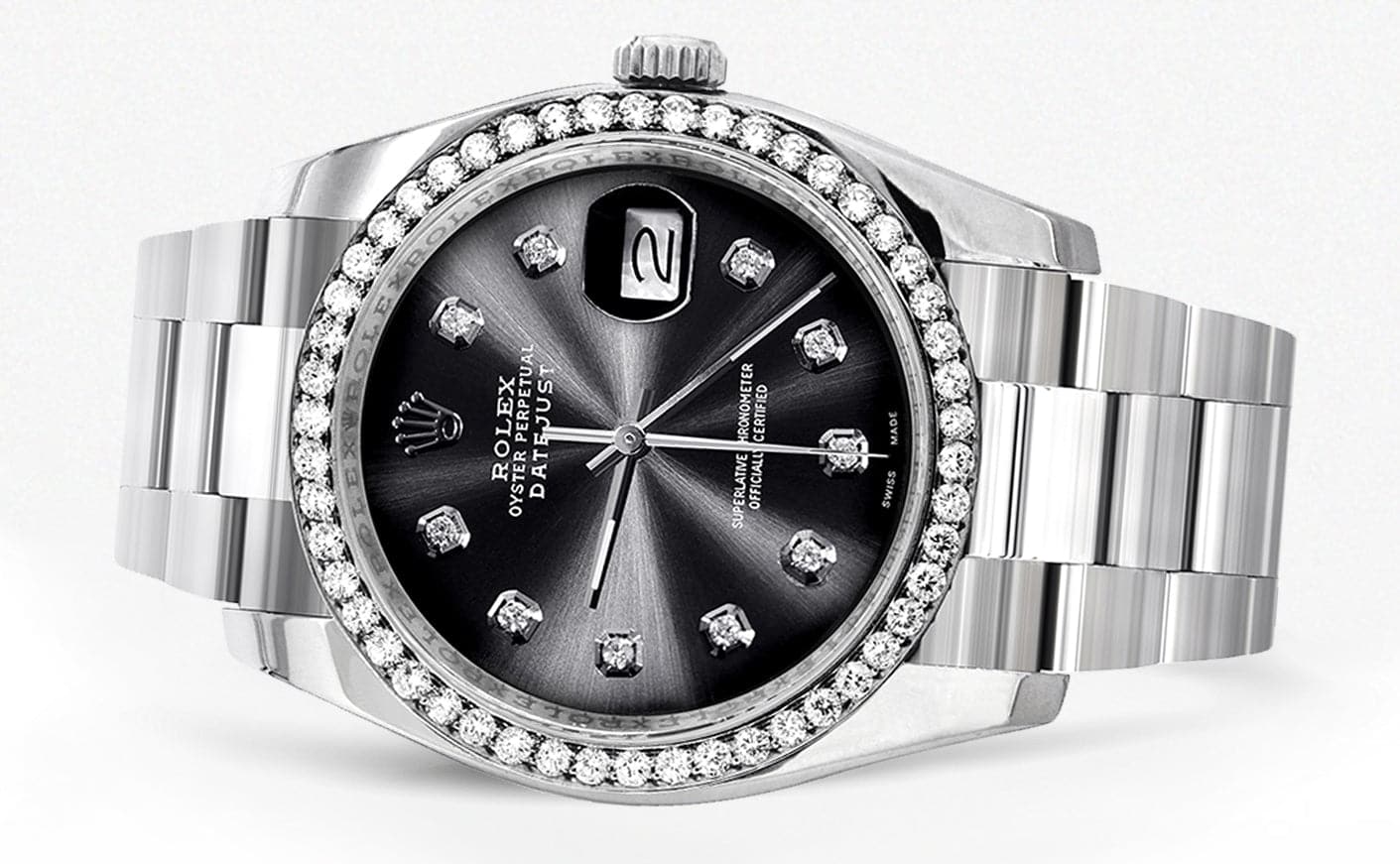 116200 | Rolex Datejust Watch | 36Mm | Chrome Dial | Oyster Band - Image 2