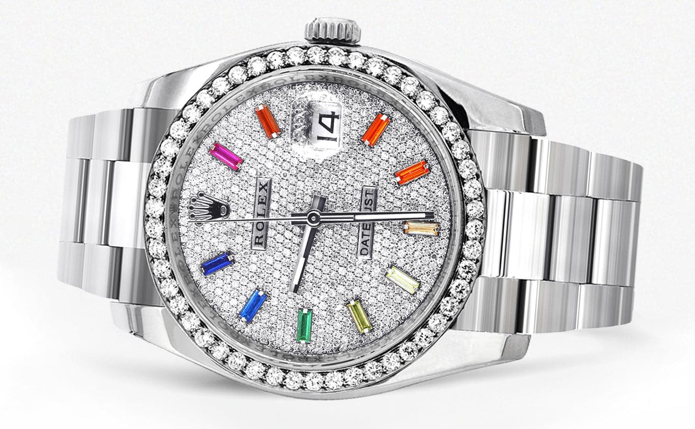 116200 | Rolex Datejust Watch | 36Mm | Color Baguettes Dial | Oyster Band - Image 2