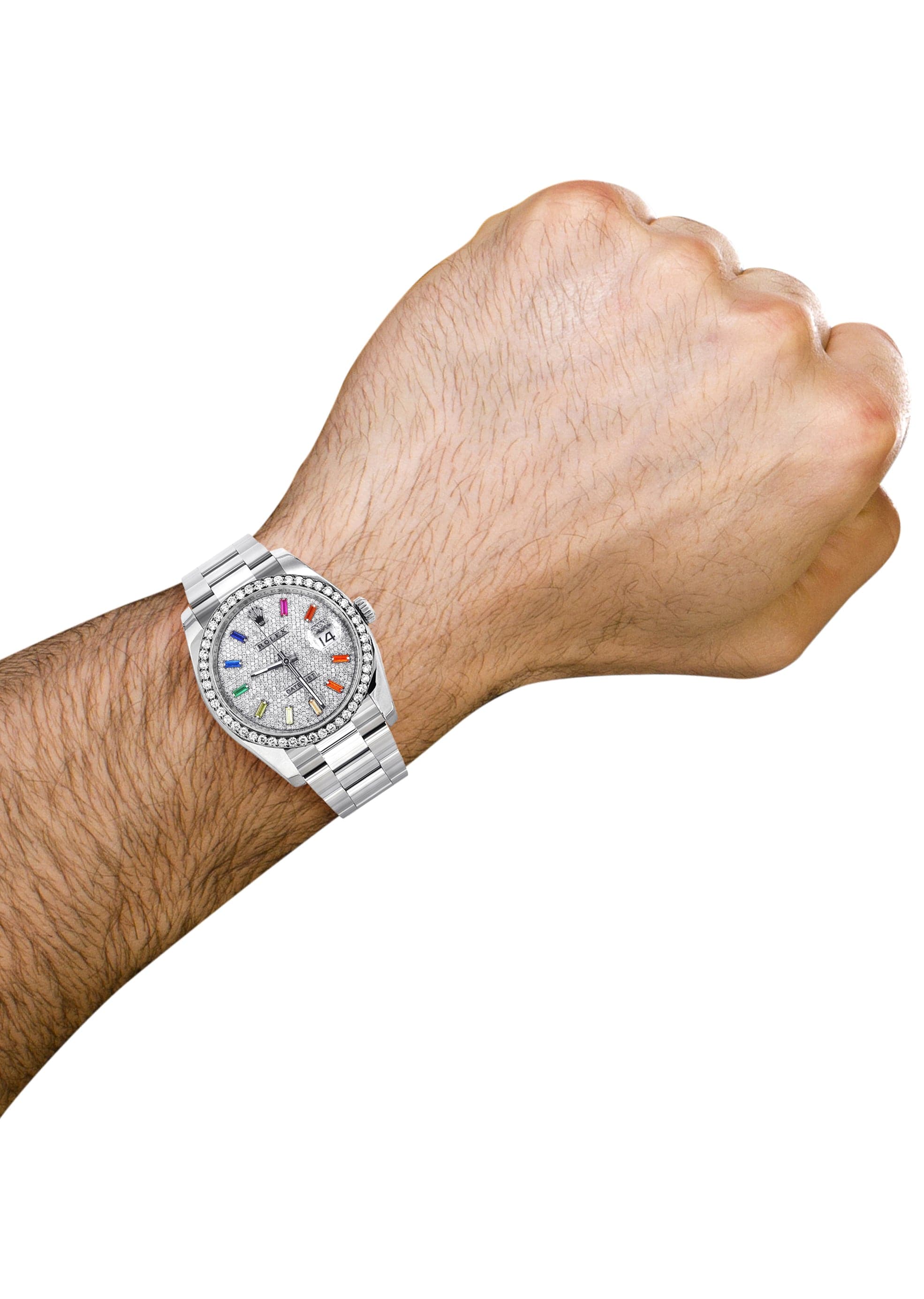 116200 | Rolex Datejust Watch | 36Mm | Color Baguettes Dial | Oyster Band - Image 4