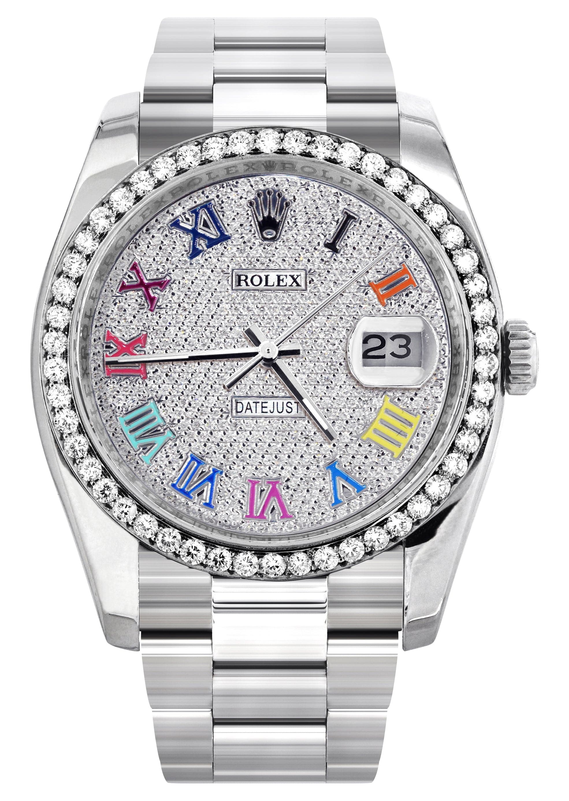 116200 | Rolex Datejust Watch | 36Mm | Color Roman Dial | Oyster Band