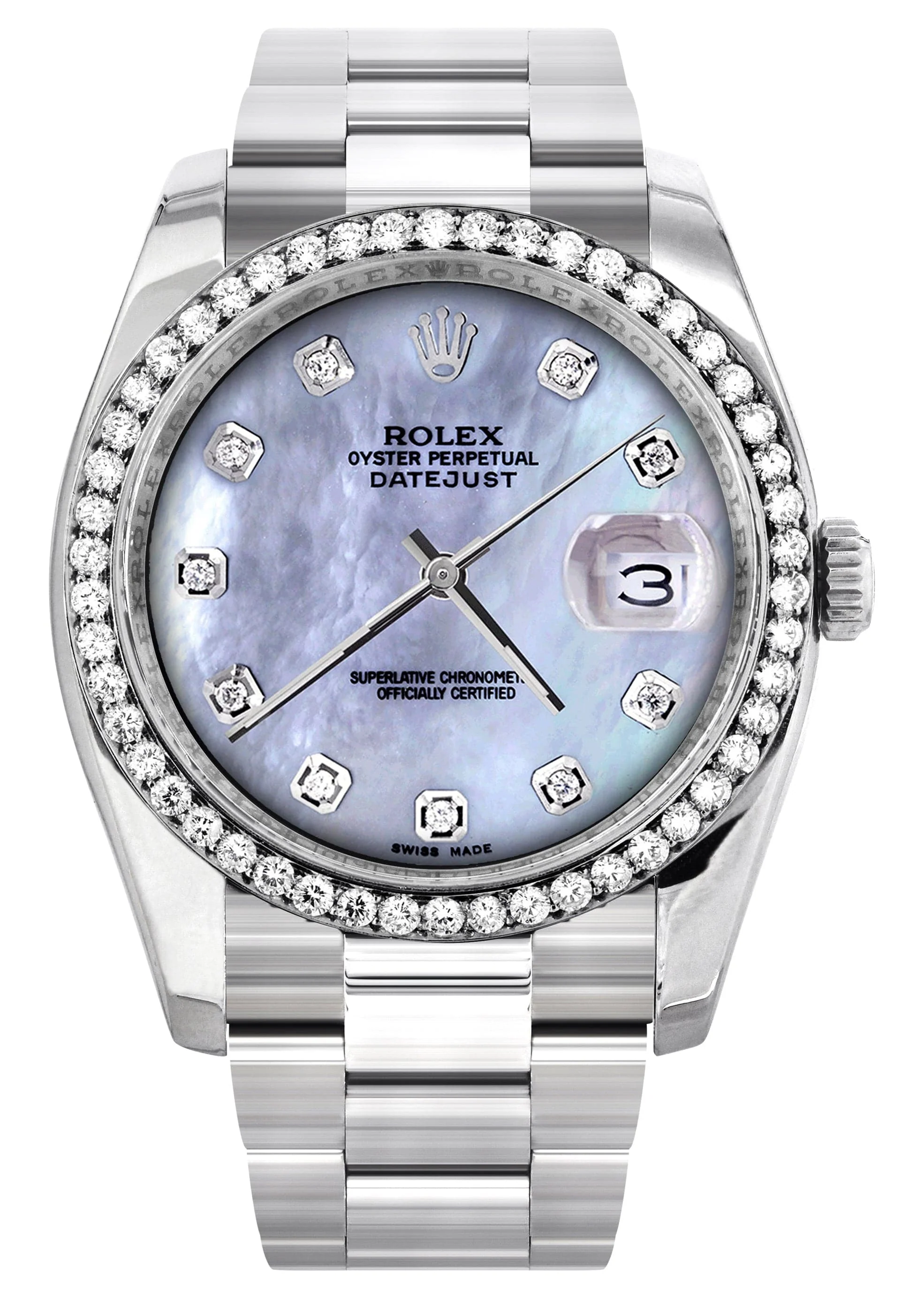 116200 | Rolex Datejust Watch | 36Mm | Dark Mother of Pearl Dial | Oyster Band