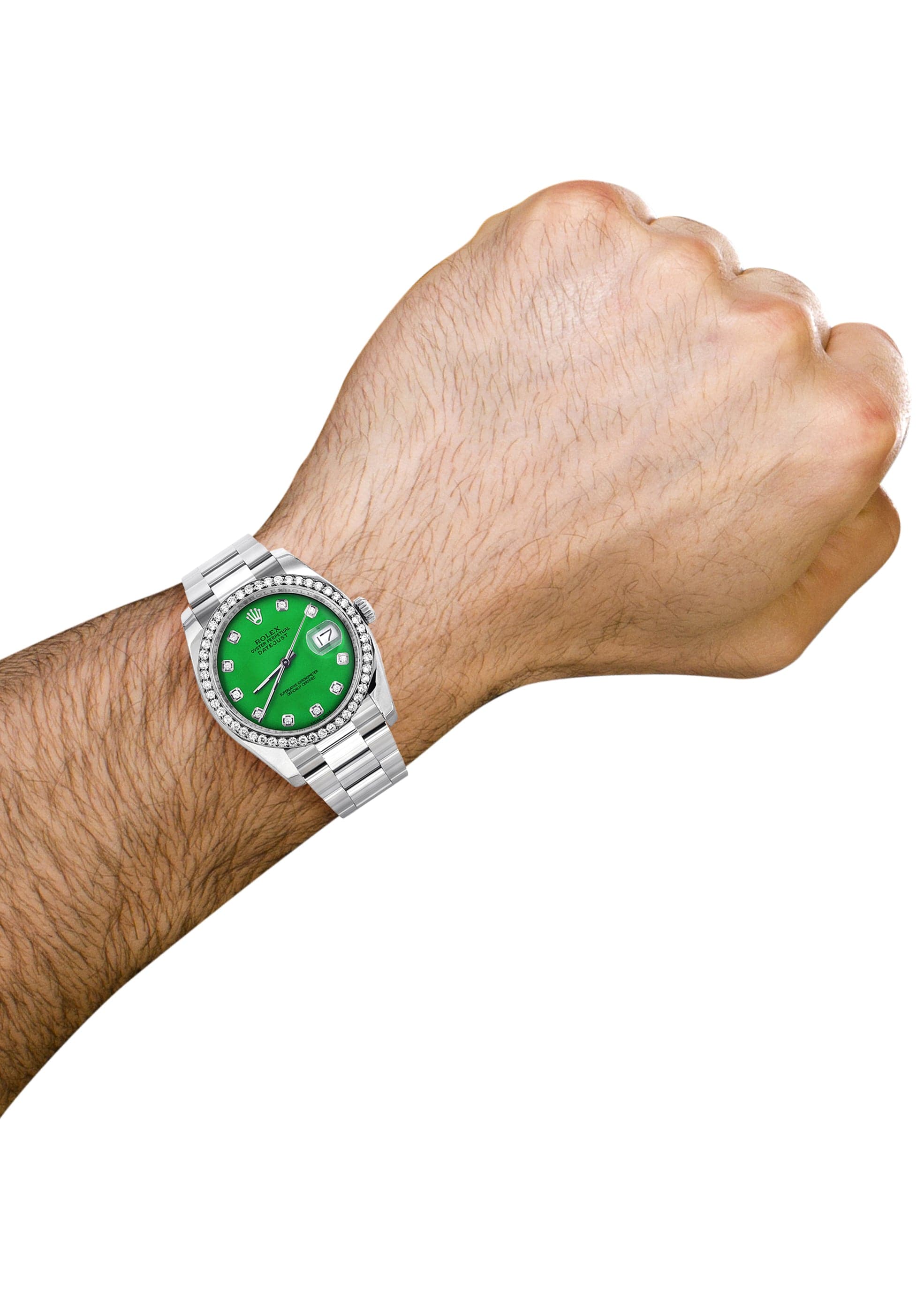116200 | Rolex Datejust Watch | 36Mm | Green Dial | Oyster Band - Image 3