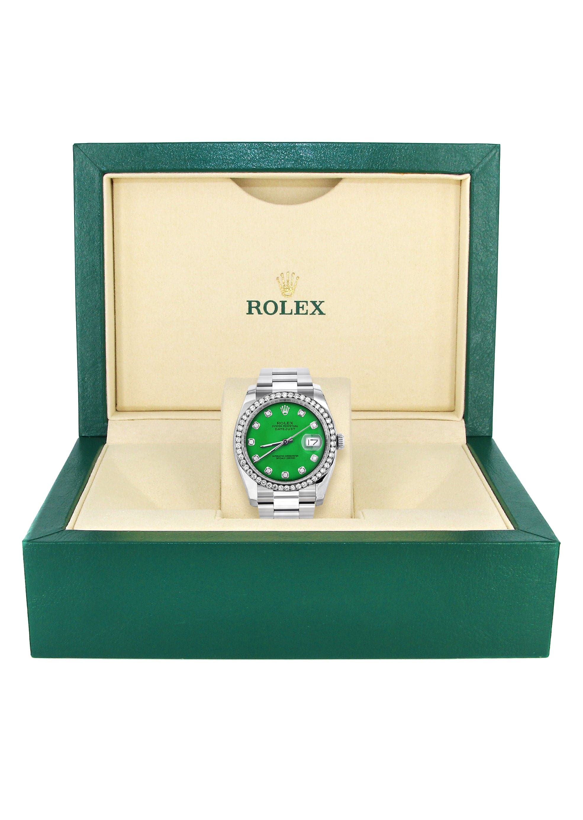 116200 | Rolex Datejust Watch | 36Mm | Green Dial | Oyster Band - Image 4