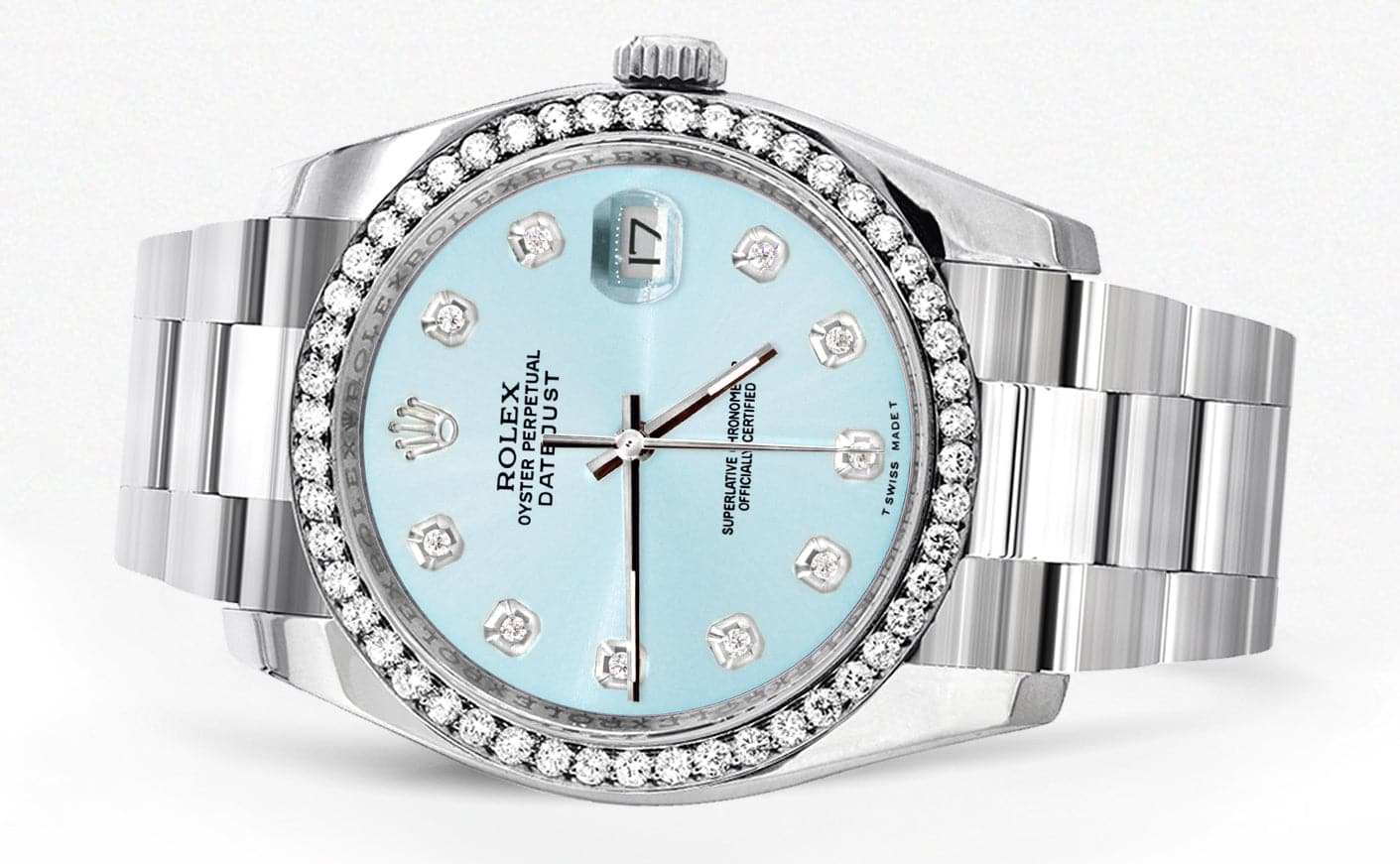 116200 | Rolex Datejust Watch | 36Mm | Light Blue Dial | Oyster Band - Image 2