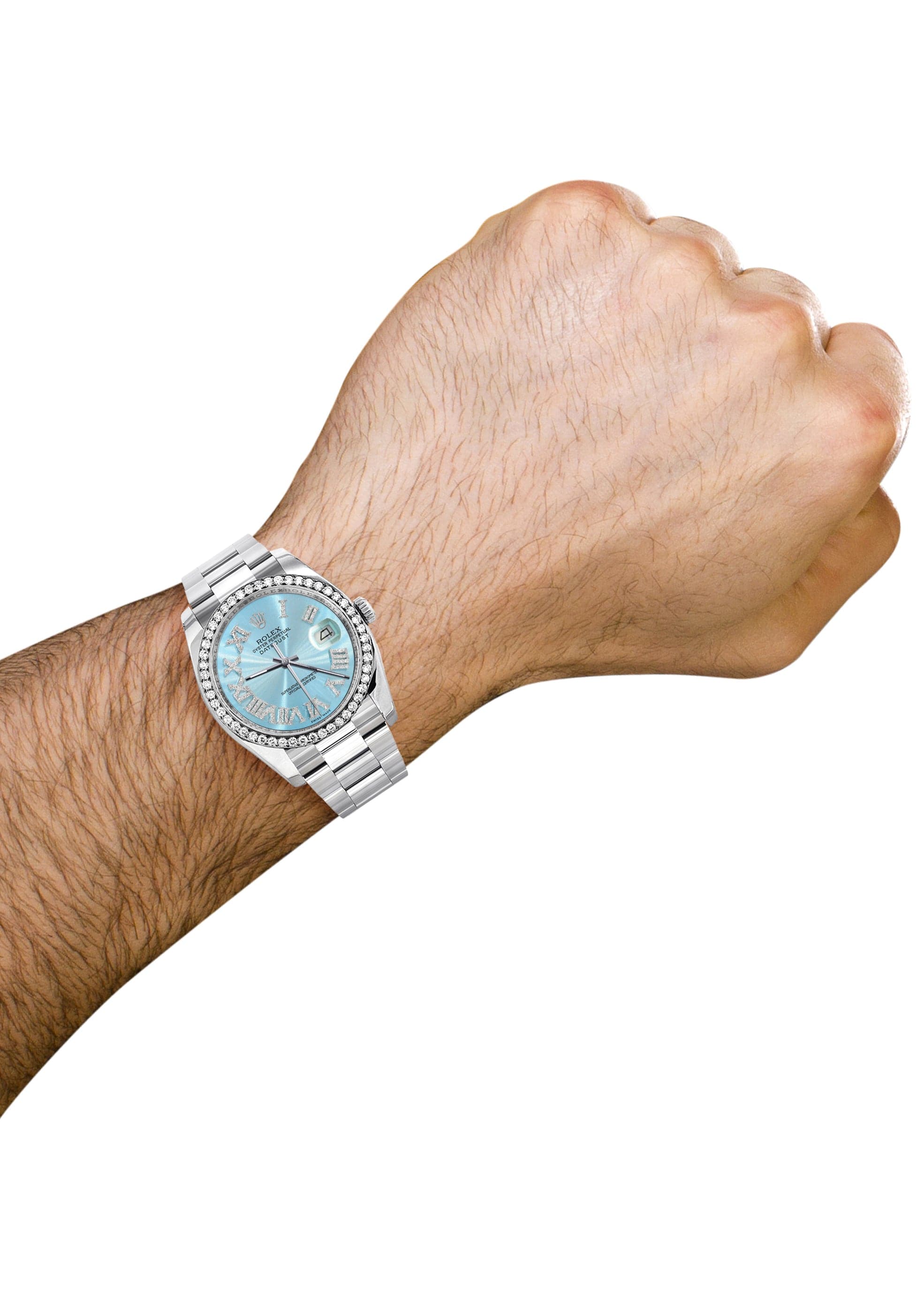 116200 | Rolex Datejust Watch | 36Mm | Light Blue Roman Dial | Oyster Band - Image 4