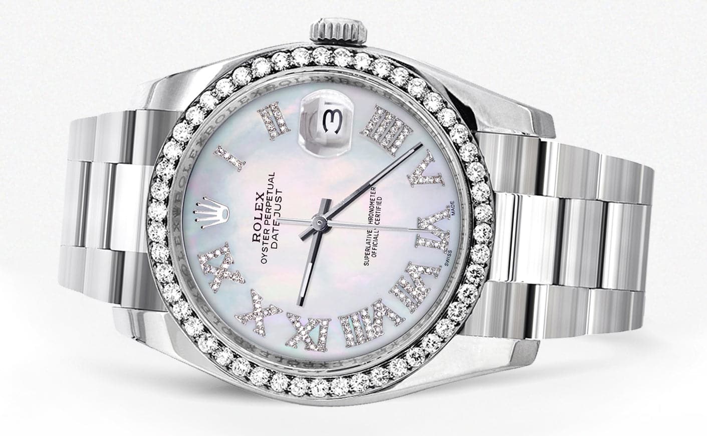 116200 | Rolex Datejust Watch | 36Mm | Mother Of Pearl Roman Dial | Oyster Band - Image 2