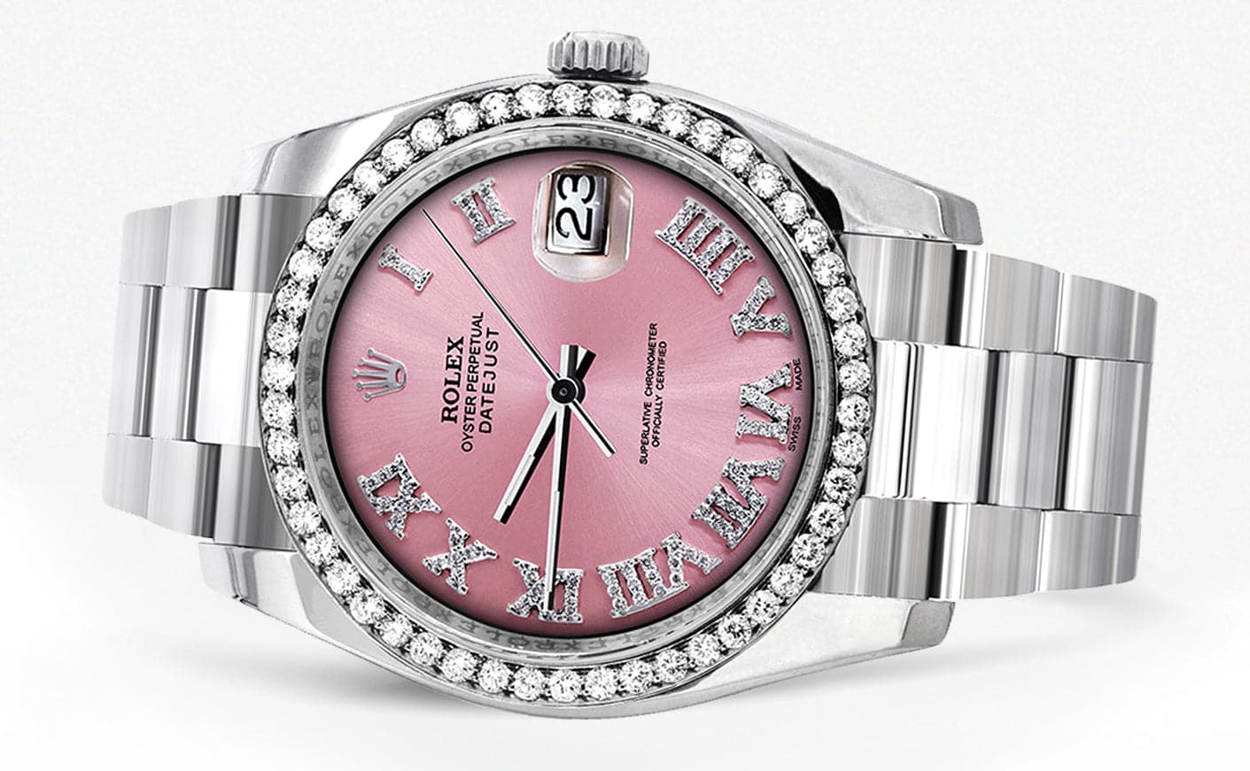 116200 | Rolex Datejust Watch | 36Mm | Pink Roman Dial | Oyster Band - Image 2